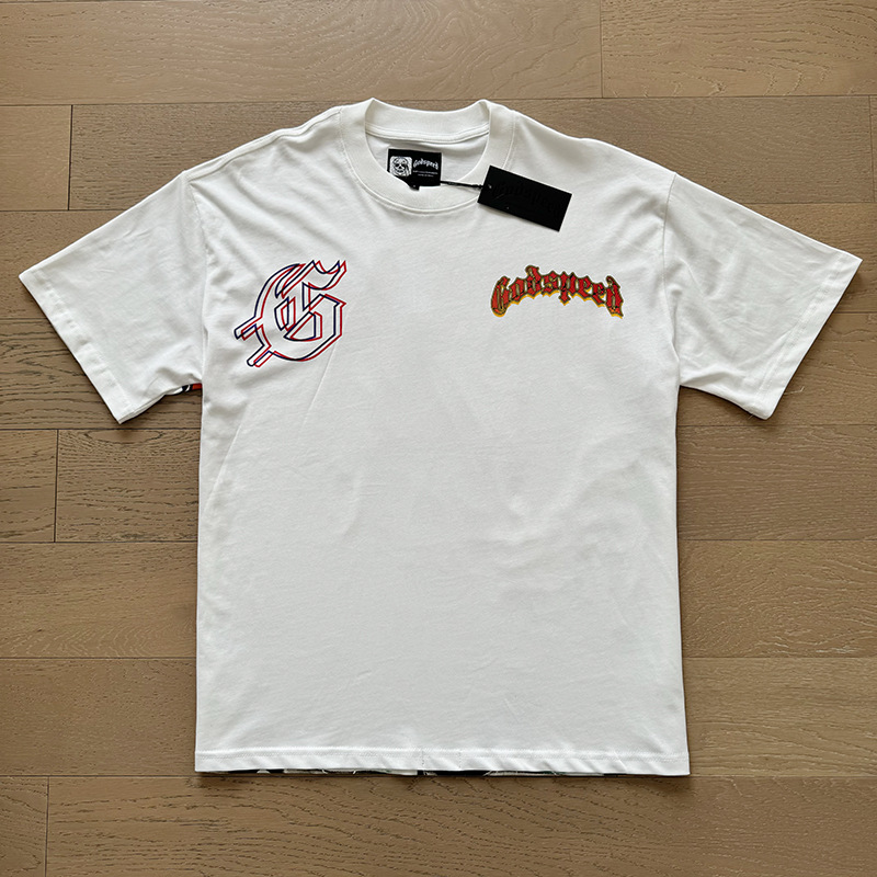 Chest Double Logo Back Cactus Desert Skull Print Washed Version Tee