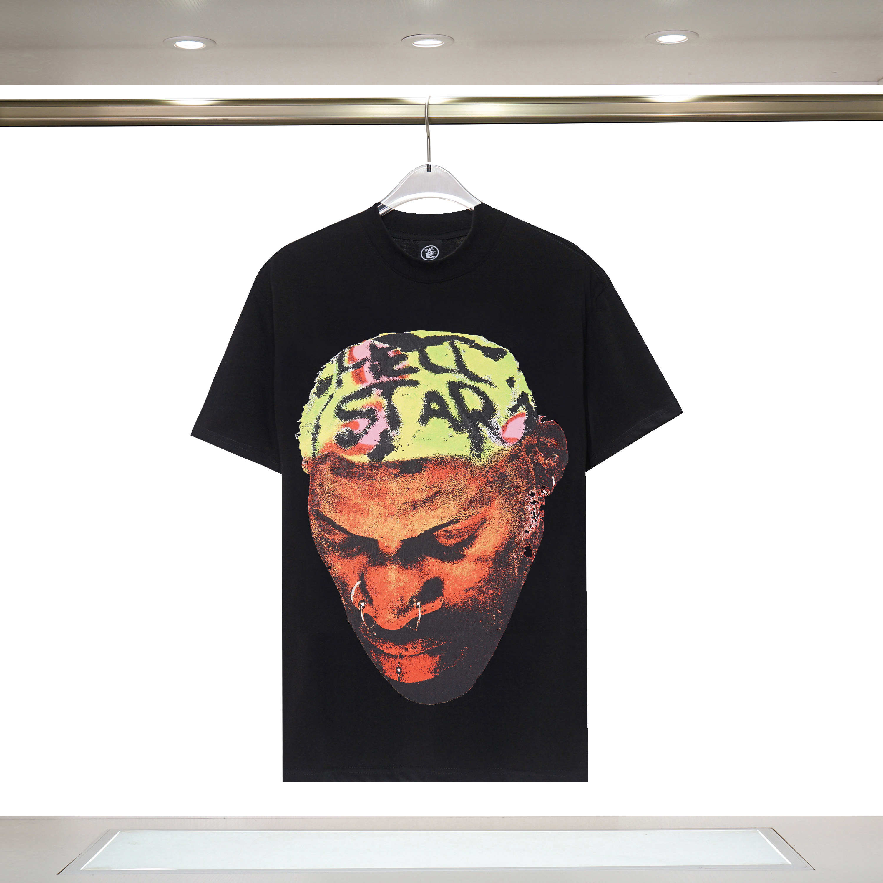 Rodman Head Back Creative Letter Graffiti Tee 2 colors