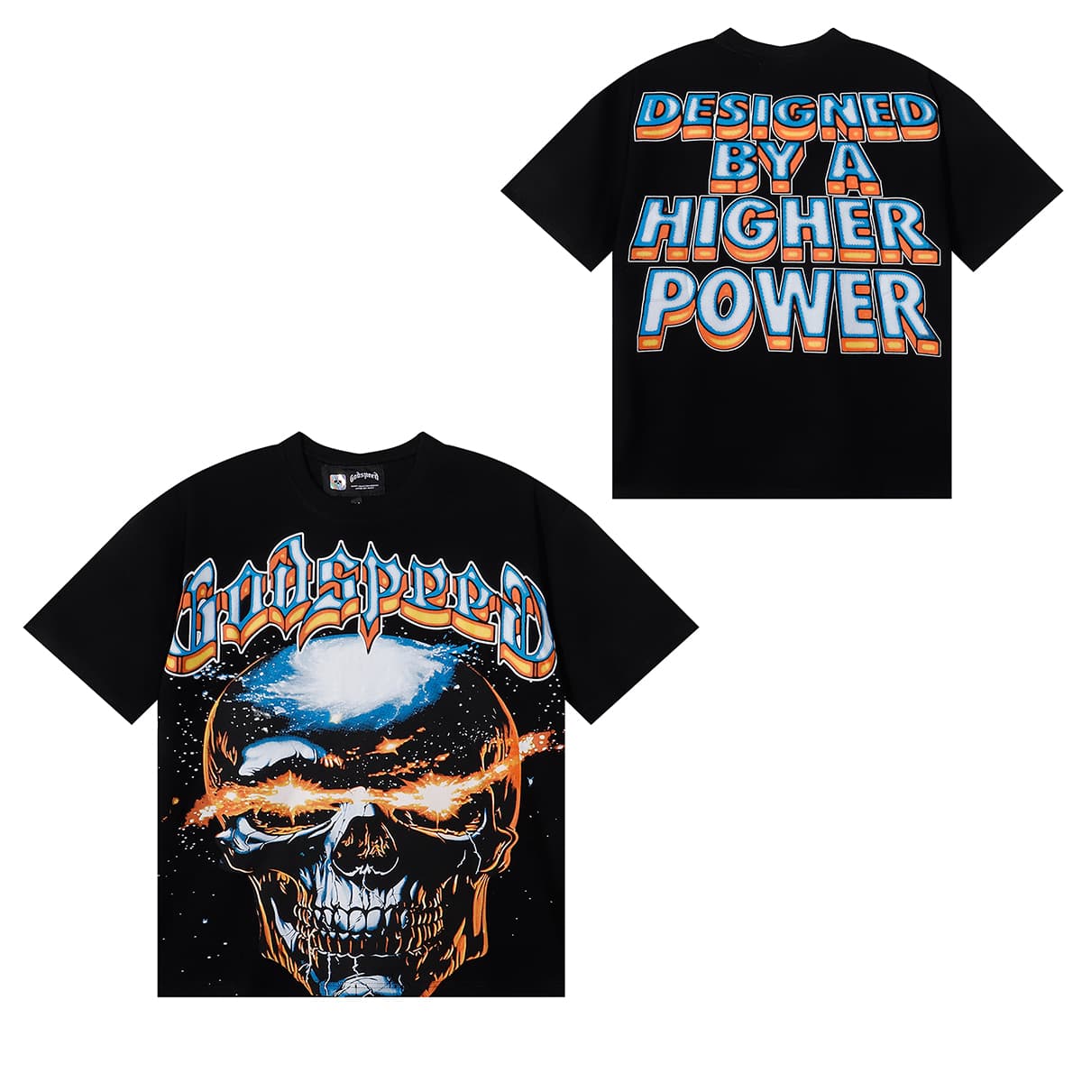 28026515 Star Shock Skull Print Tee 2 colors