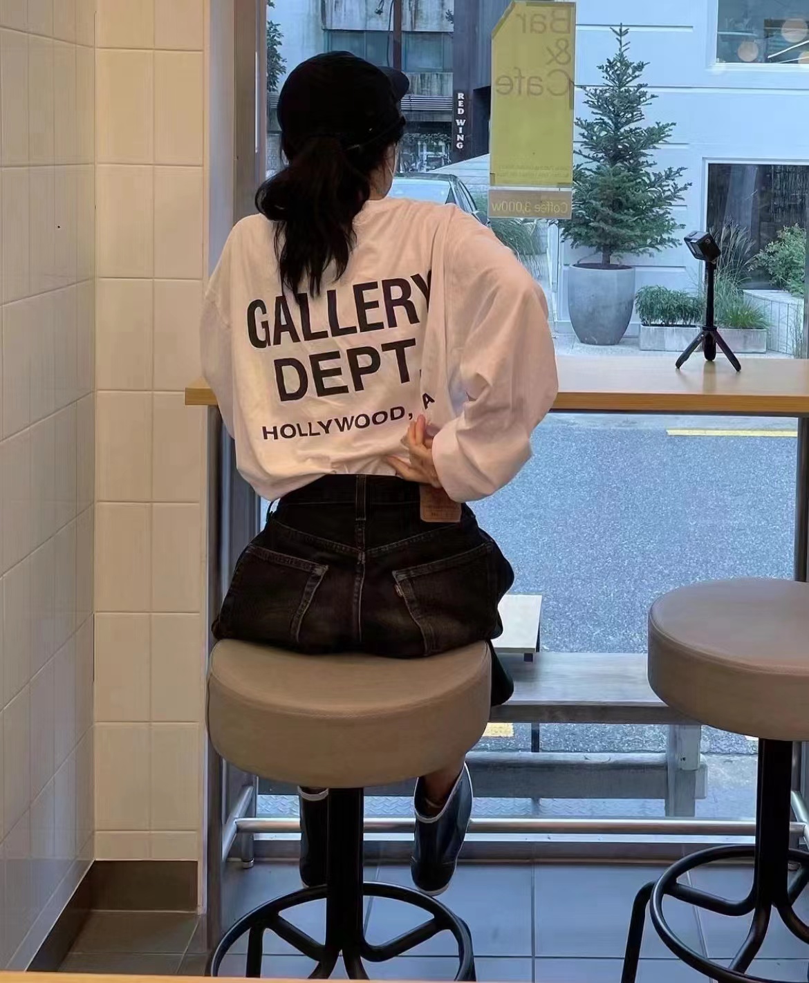 1:1 quality version Simple Letter Print Long Sleeve