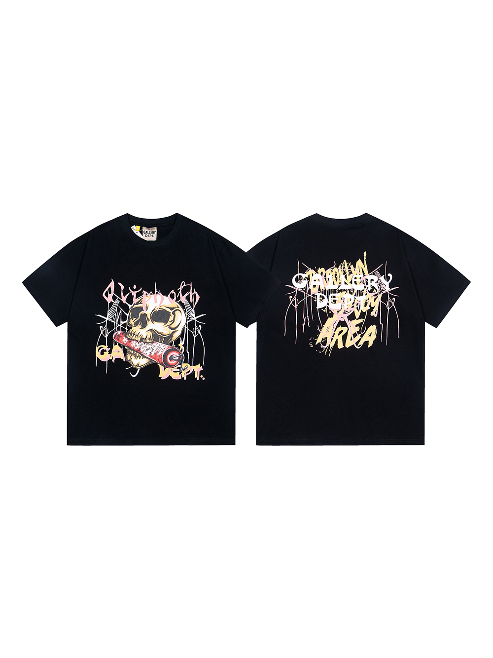 28021799 Graffiti Letter Skull Brush Print Tee