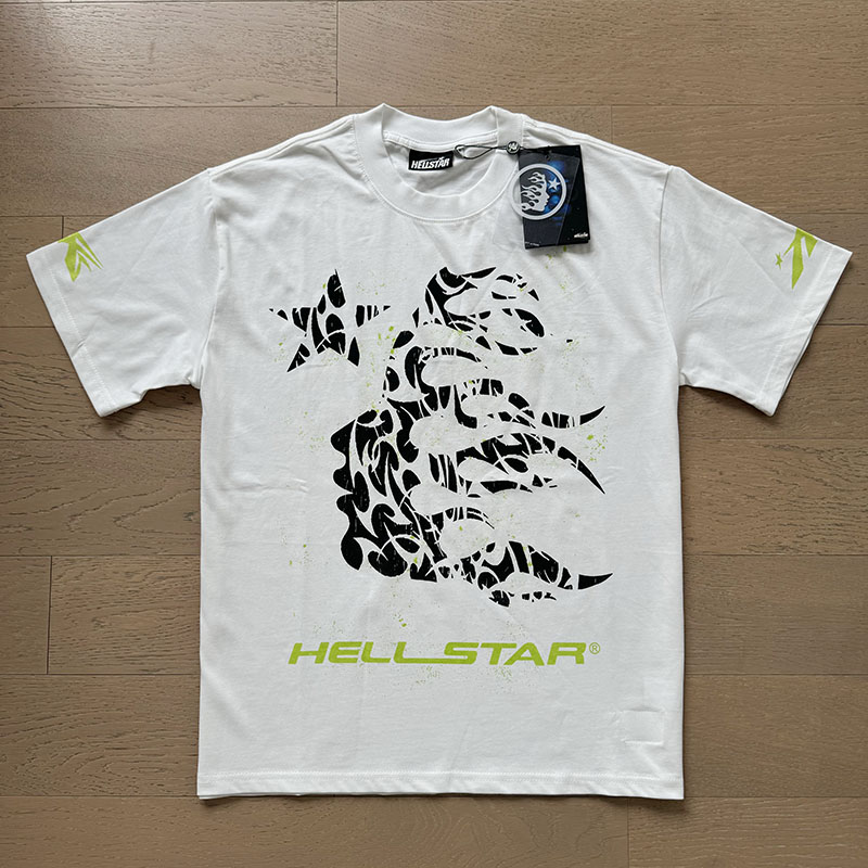 Mottled Portrait Splash Ink Letter Print Tee