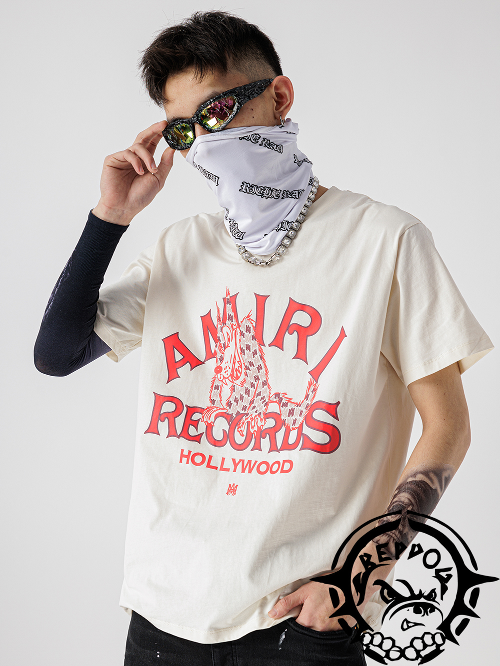 [buy more save more] 1:1 quality version Red Wolf Print Short Sleeve Tee