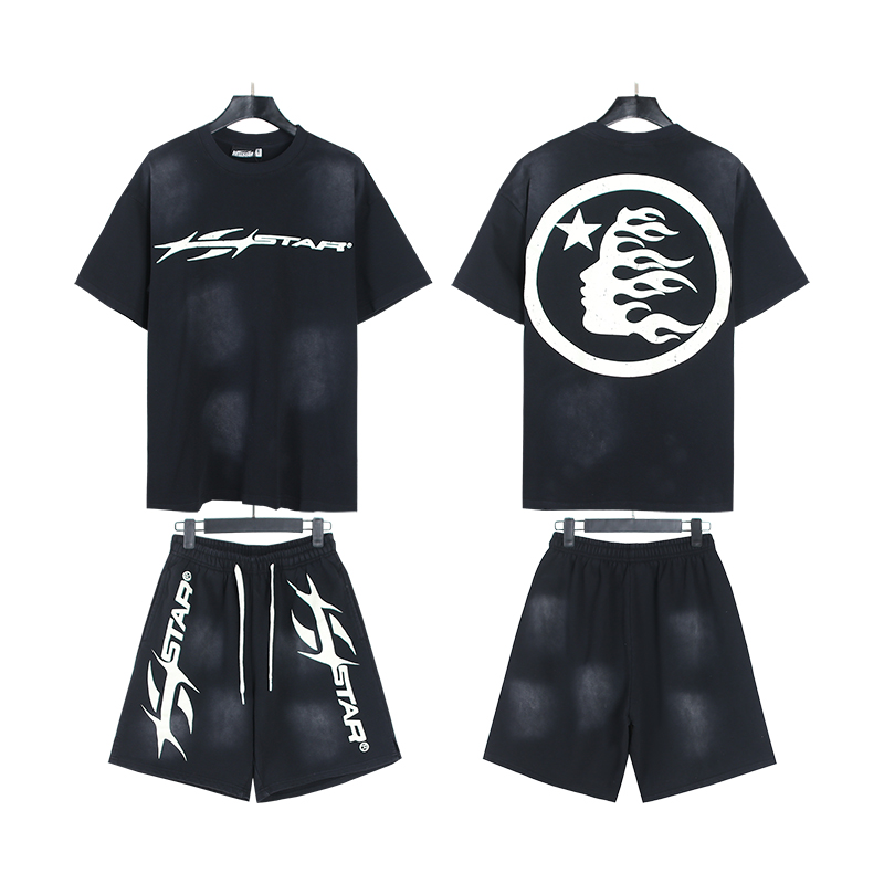 HS Basic Logo Washed Version Tee & Shorts Set