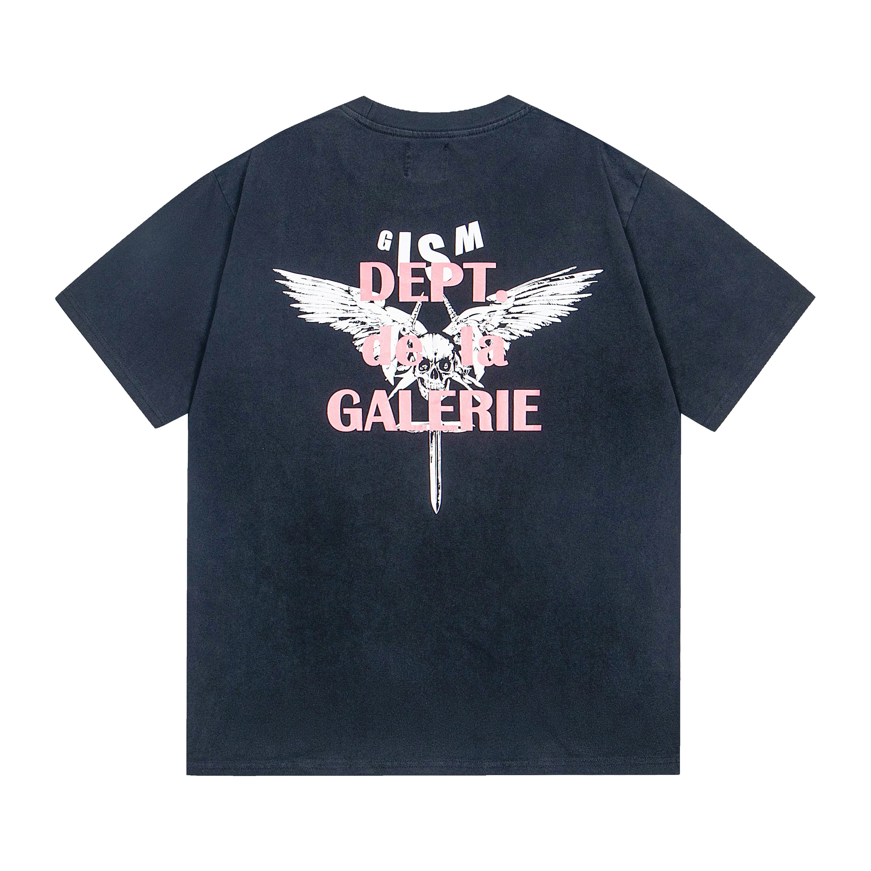 Devil's Eye Pink Letter Print Washed Version Tee