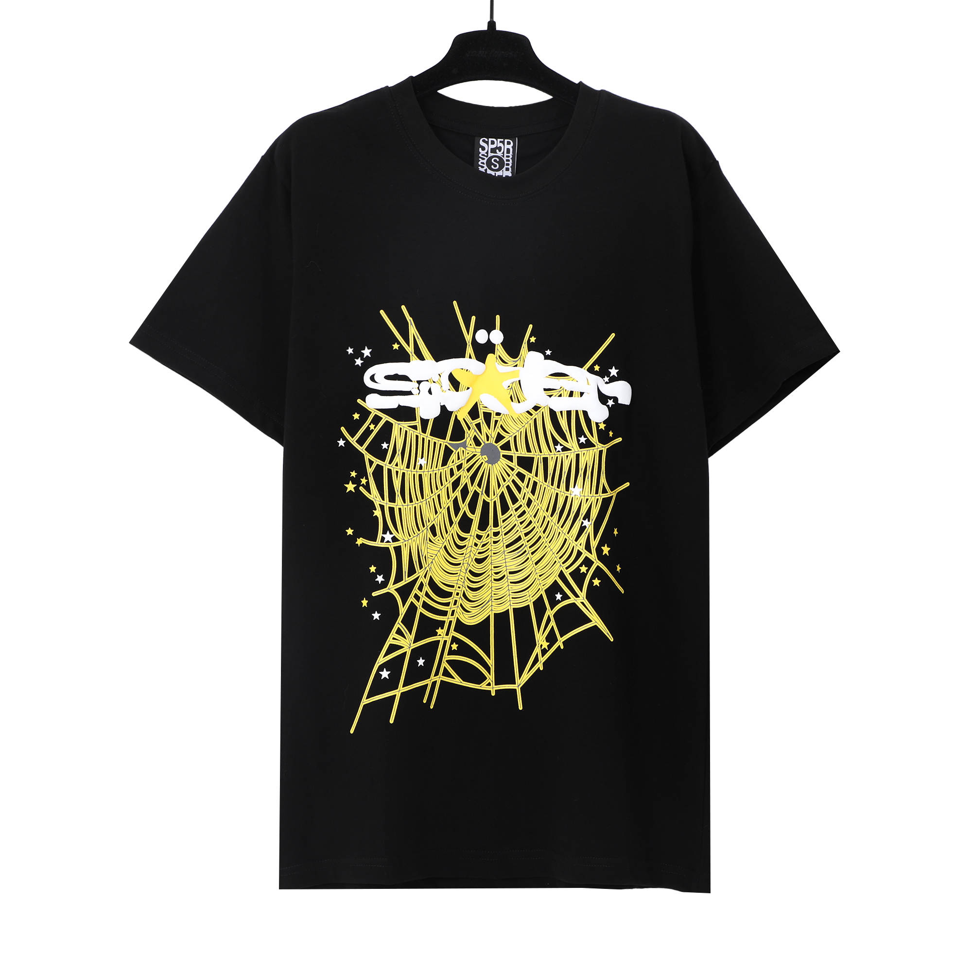 Foam Letter Spiderweb Star Print  Tee