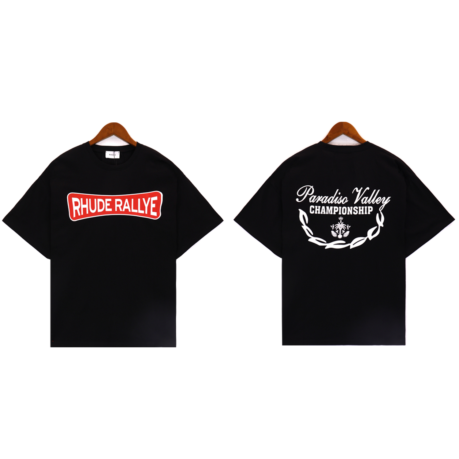 Back Wreath Coconut Print Short Sleeve T-Shirt 2 colors