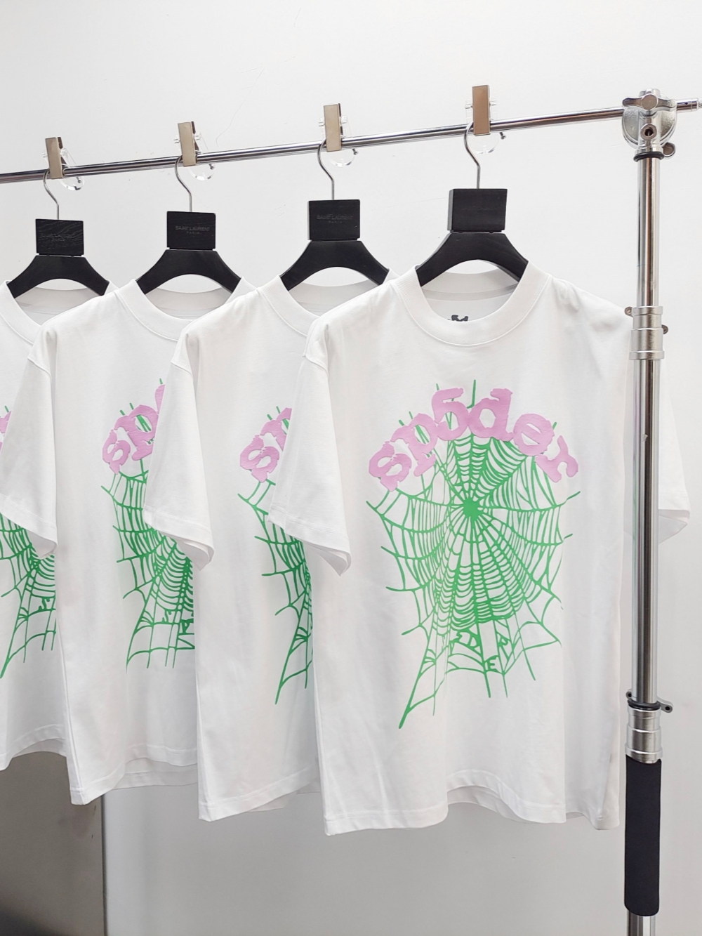 1:1 quality version Pink Letter Green Net Print Tee