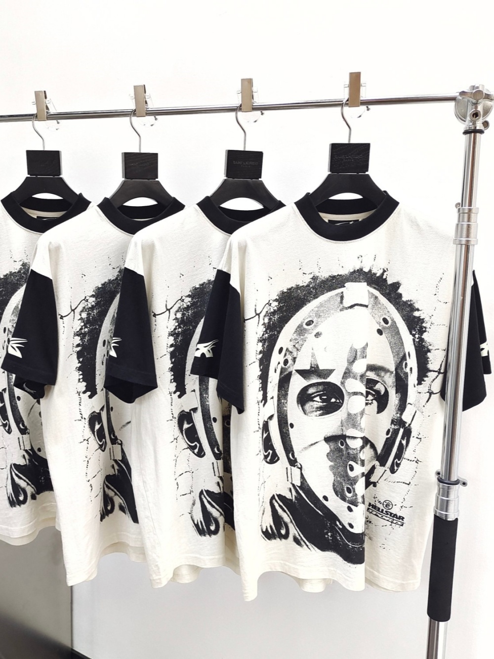 1:1 quality version HS Masked Man 777 Printed Tee with NFC tag