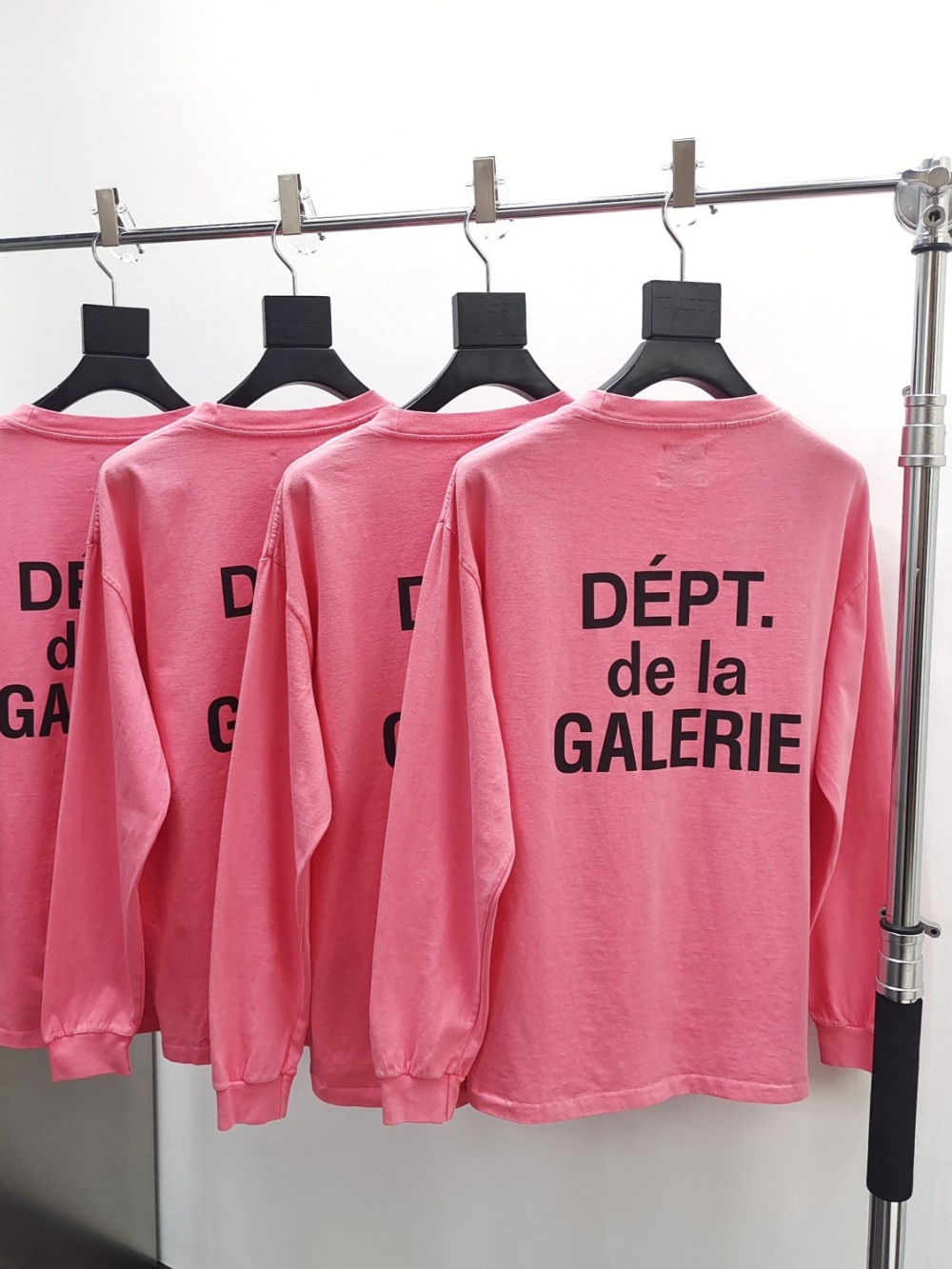 1:1 quality version Chest Pocket French Letter Logo Long Sleeve T-Shirt 3 colors