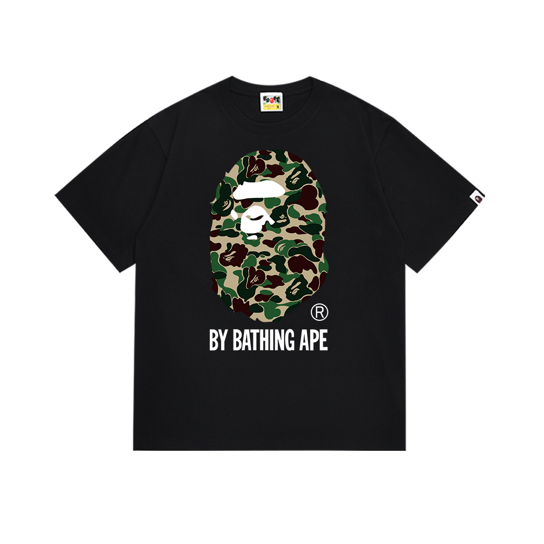 Classic ABC Camouflage Ape Big Head Letter Print Tee 6 colors