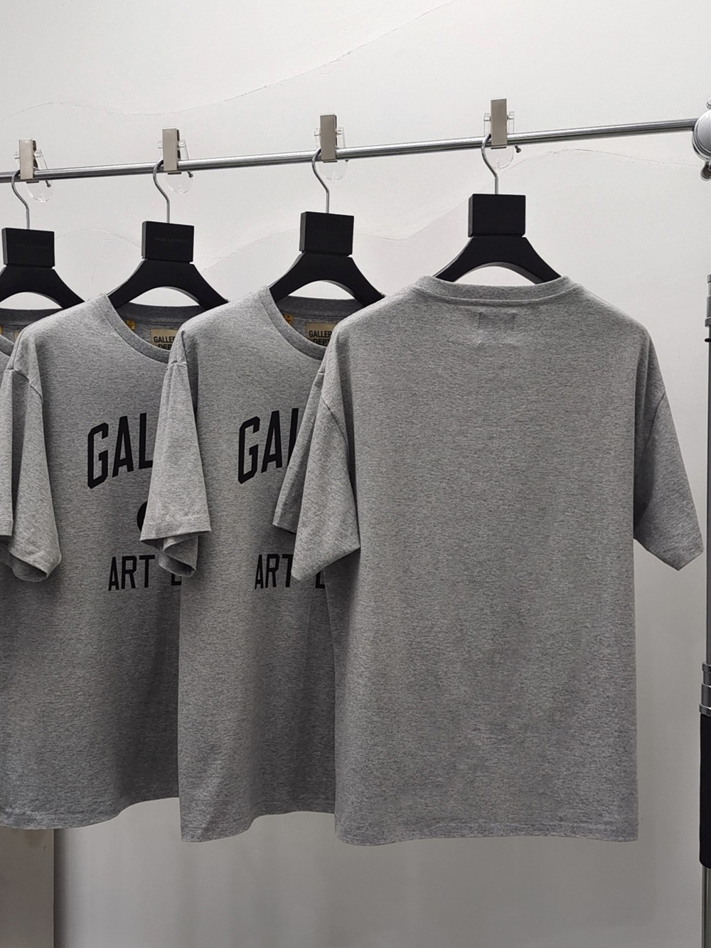 1:1 quality version Classic Bold Lettering Iron Gray Short Sleeve Tee