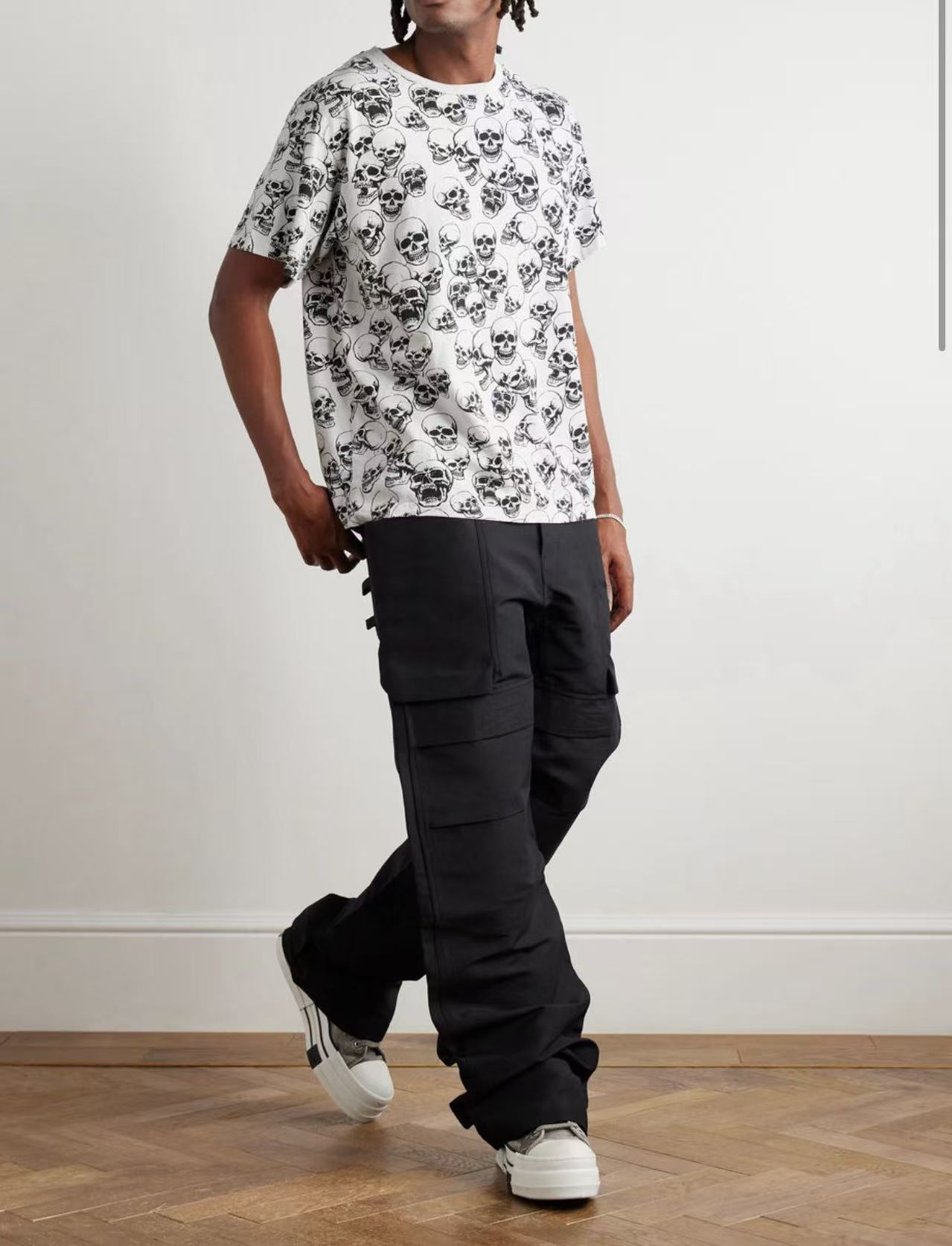 1:1 quality version 28354988 Full-print skull print Tee