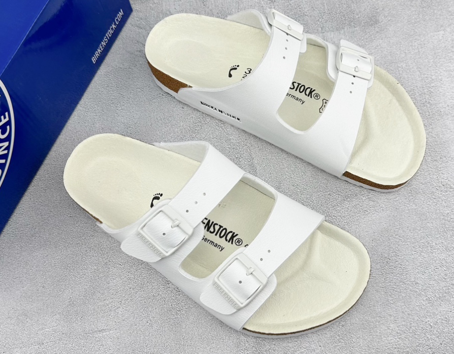 BIRKENSTOCK Classic Comfort Neutral White Cork Sole Sandals