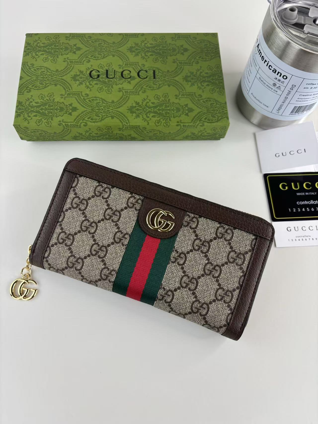 Gucci Unisex Ophidia&Tiger Head Wallet