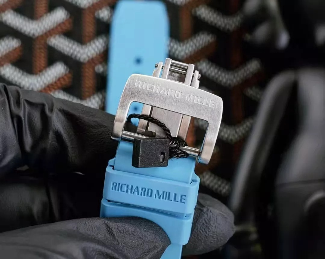 RM 11-03 Skeleton Dial Blue Bezel Blue Rubber Strap KV 7750