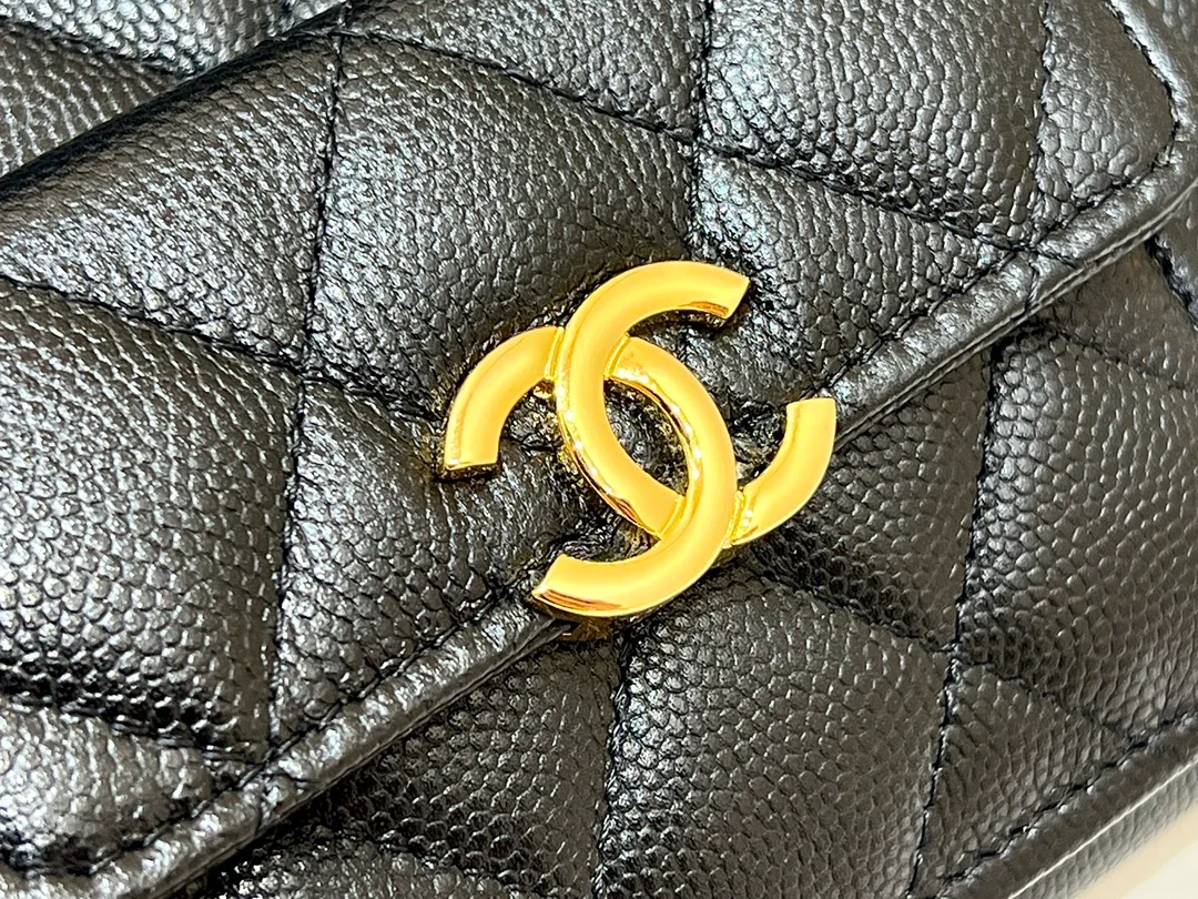 Chanel Small Coin Pocket WOC Shoulder Bag Black For Women, Women’s Bags 7.9in/20cm