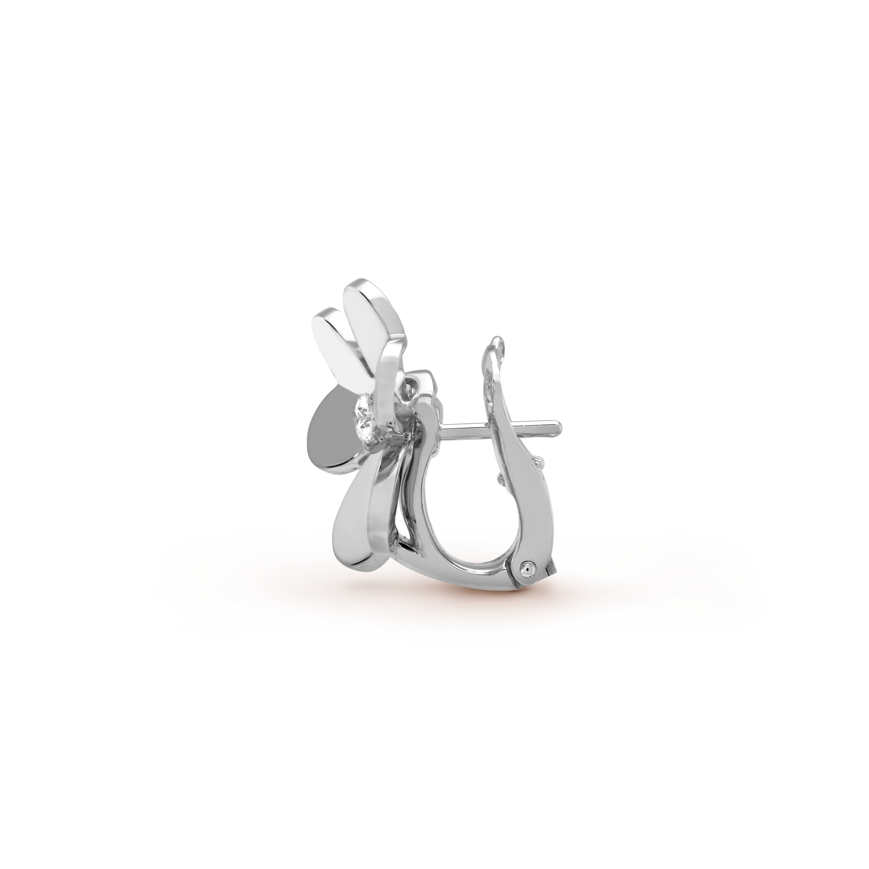 Frivole earrings, small model white gold, Diamond