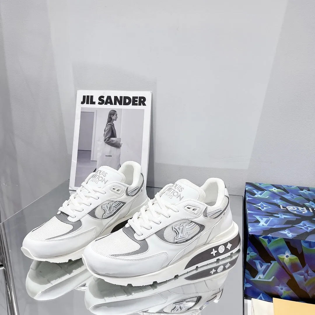 L Run Away Sneaker Iridescent Textile White For Women L