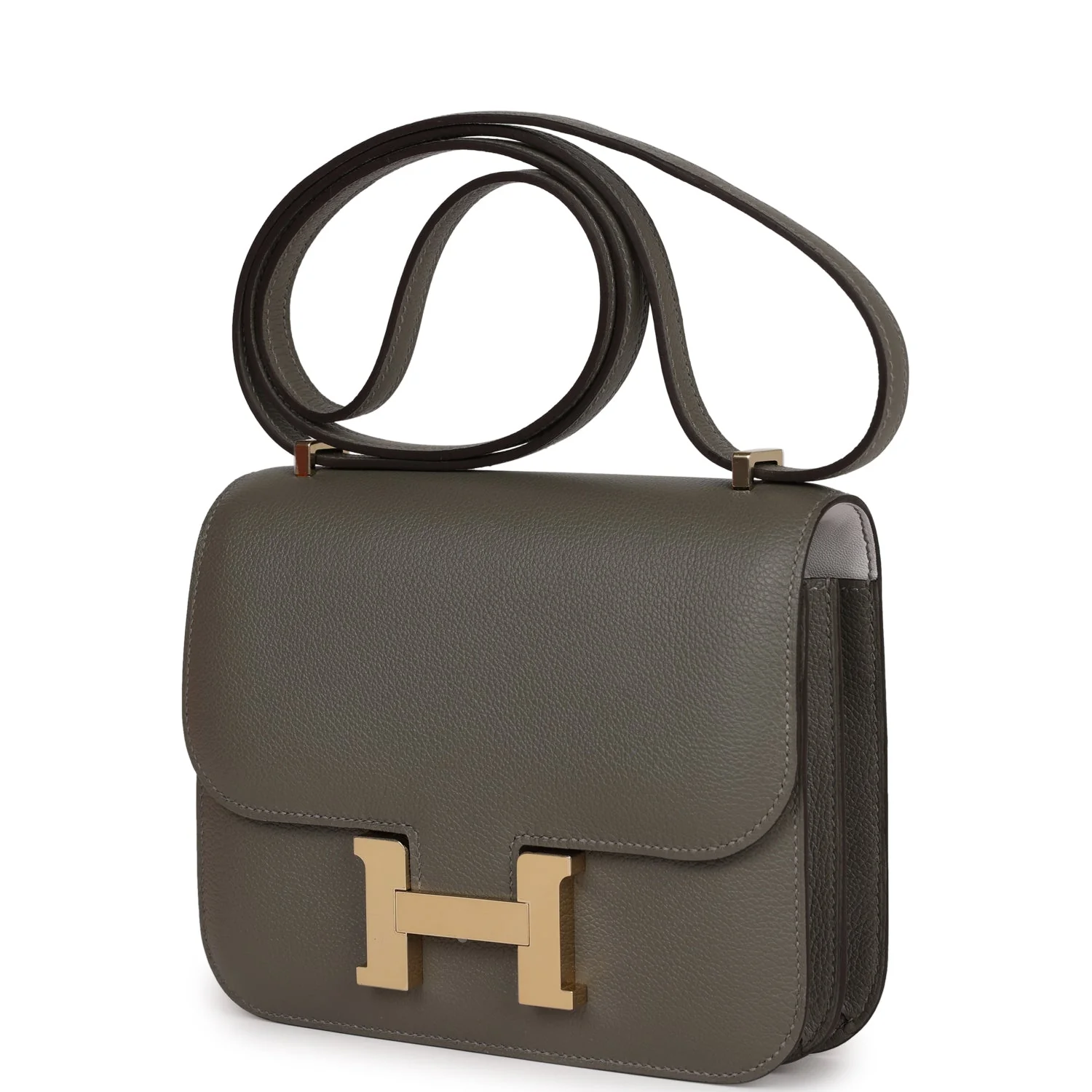 Hermes Constance 1-18 Gris Meyer Verso Evercolor Permabrass Hardware