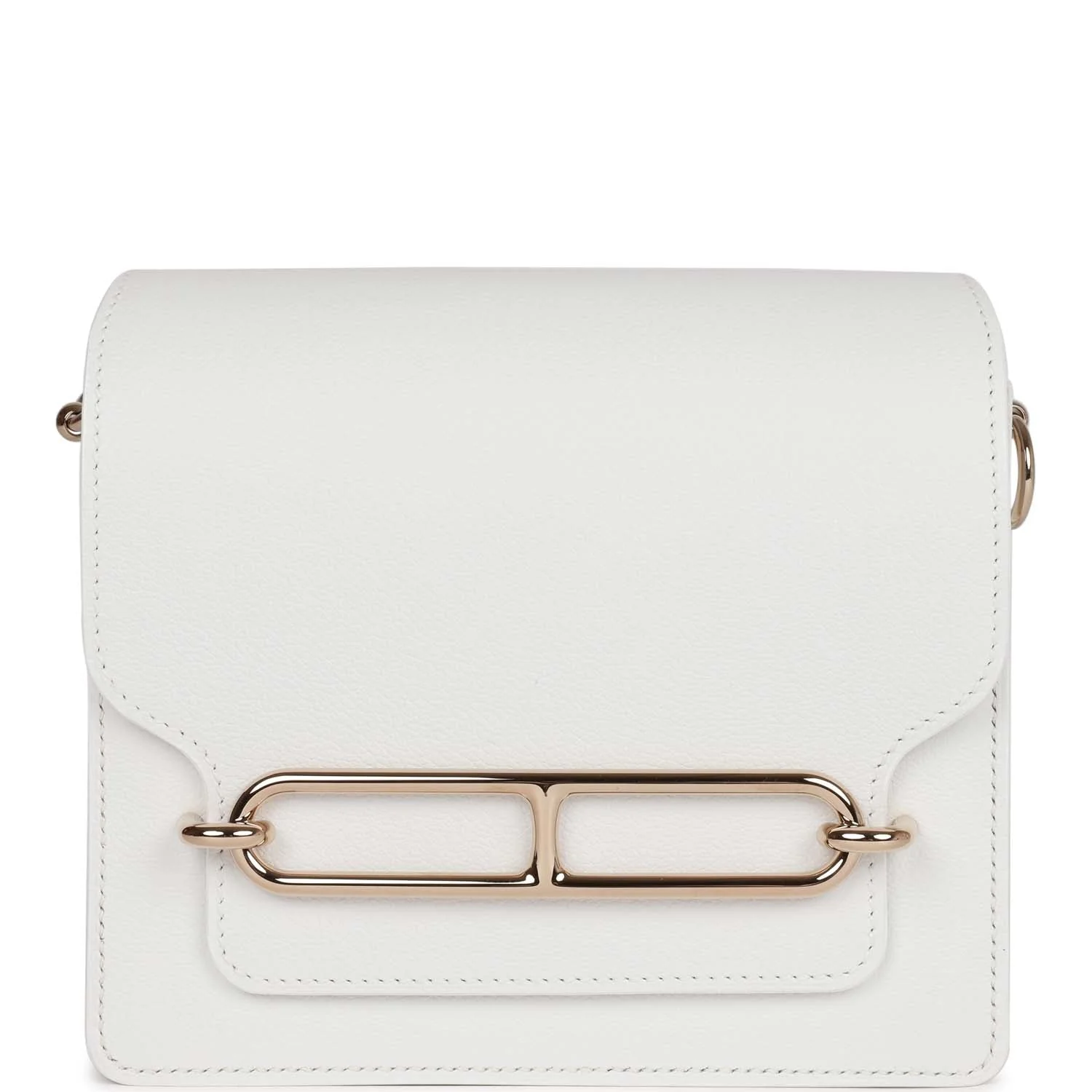 Hermes Mini Sac Roulis New White Evercolor Permabrass Hardware