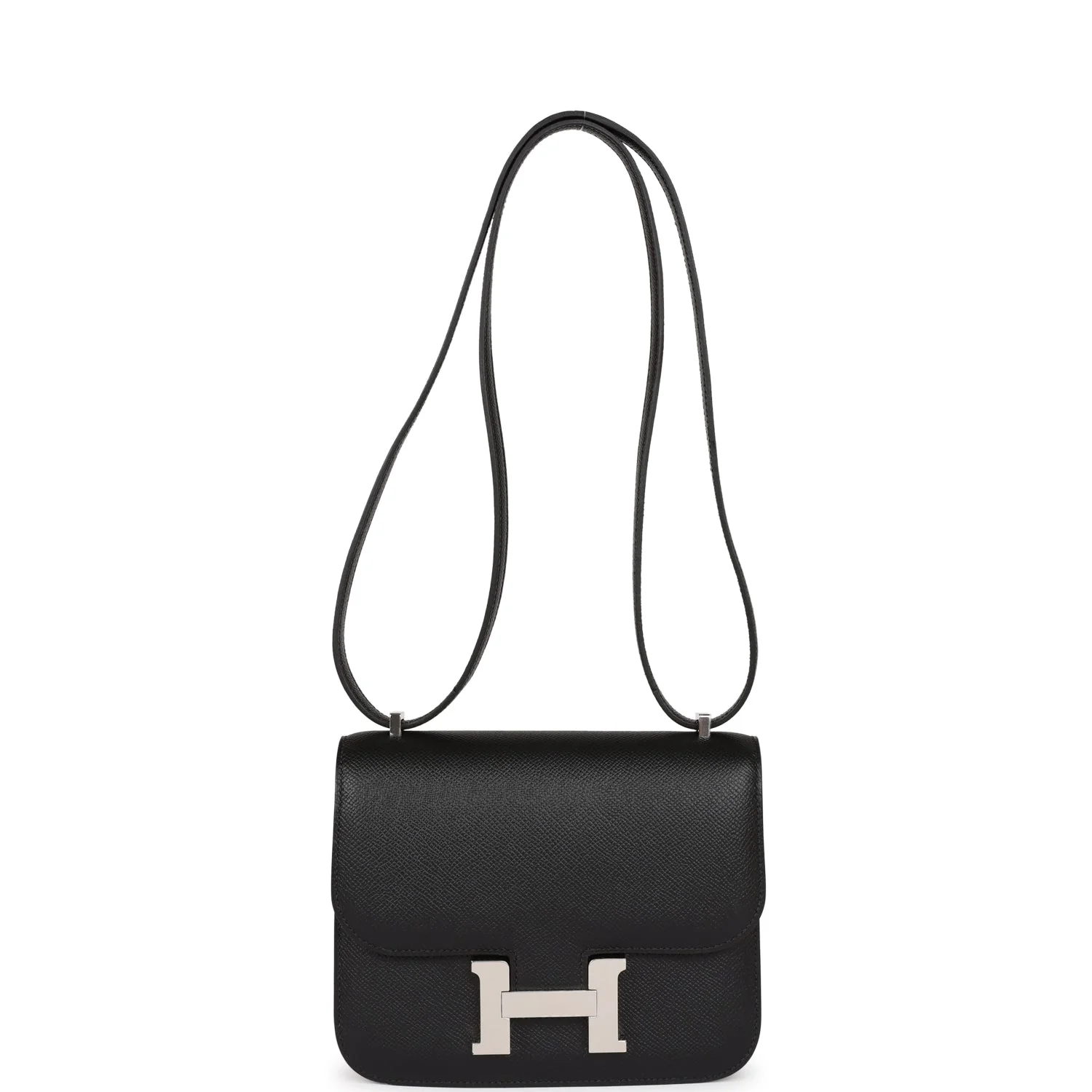 Hermes Constance 1-18 Black Epsom Palladium Hardware
