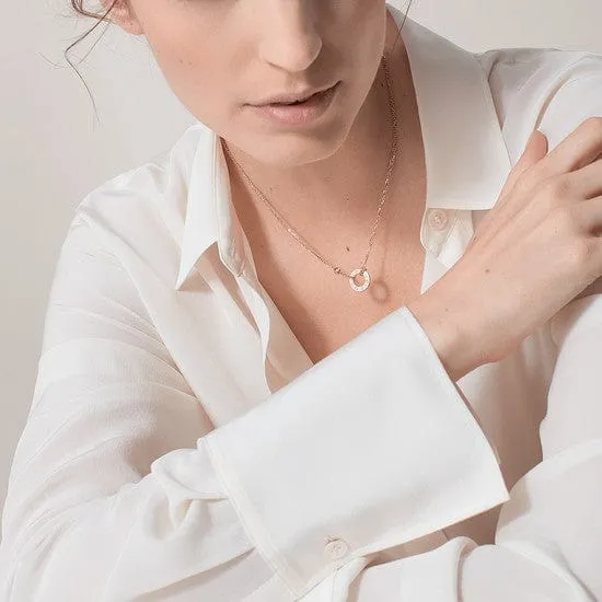 car Love Necklace With 2 Diamonds