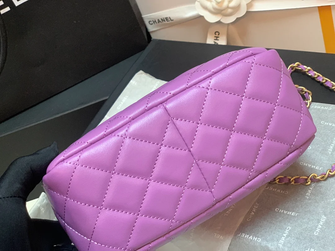 Chanel Hobo Handbag Purple Bag For Women 16cm/6in