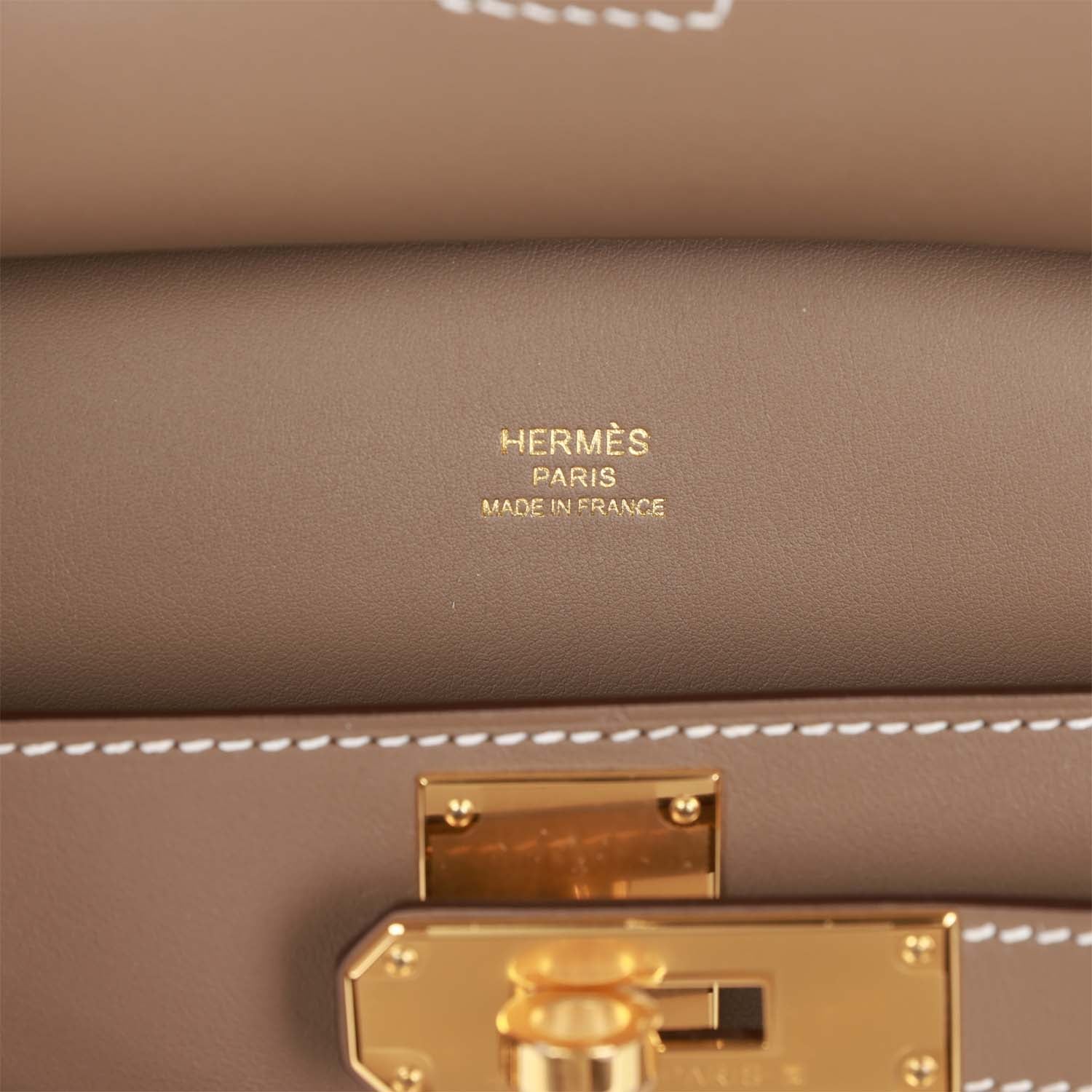 Hermes Jypsiere Mini Etoupe Swift Gold Hardware