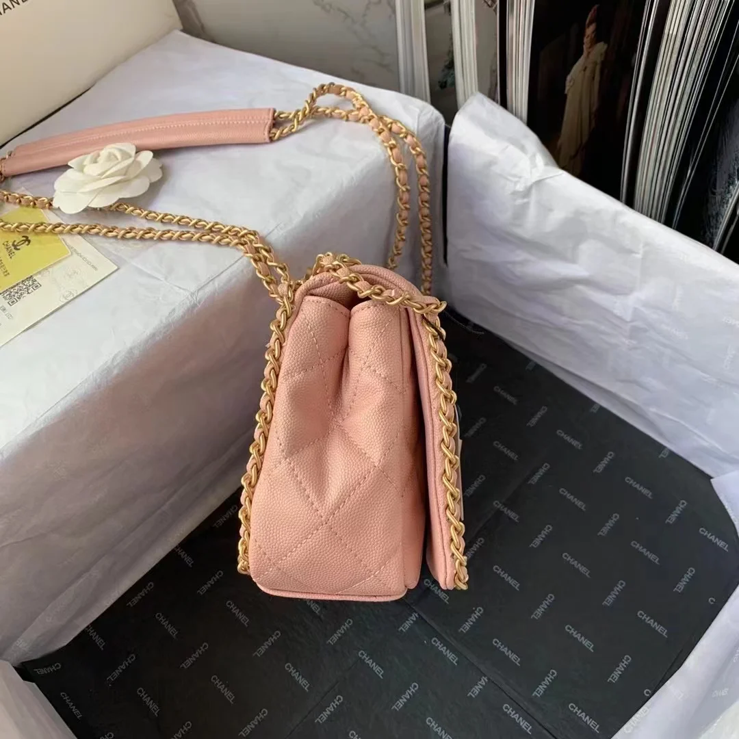 Chanel Flapbag With Chain Light Pink For Women, Women’s Bags 8.3in/21cm