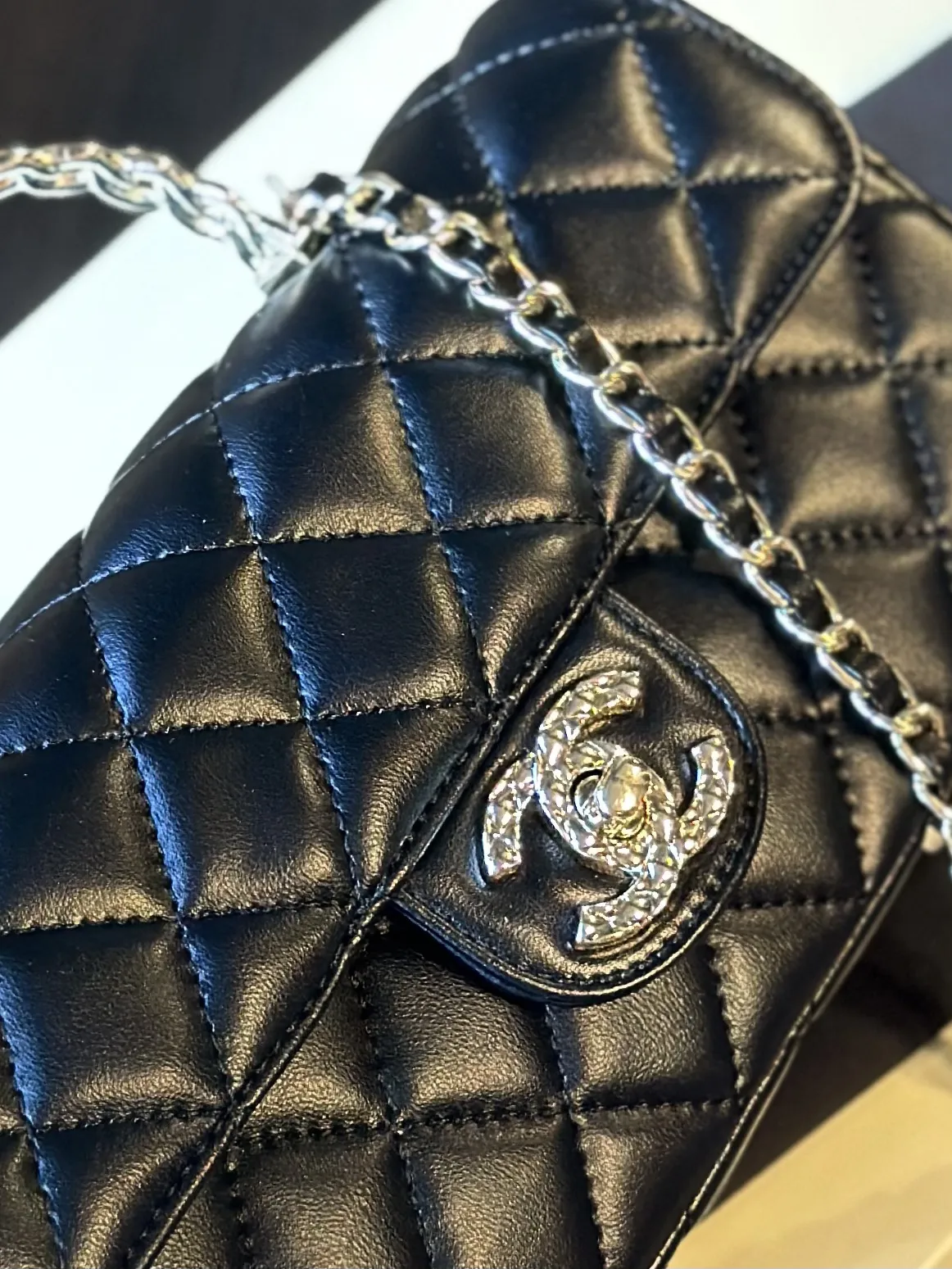 Lambskin Quilted Mini Rectangular Flap Bag