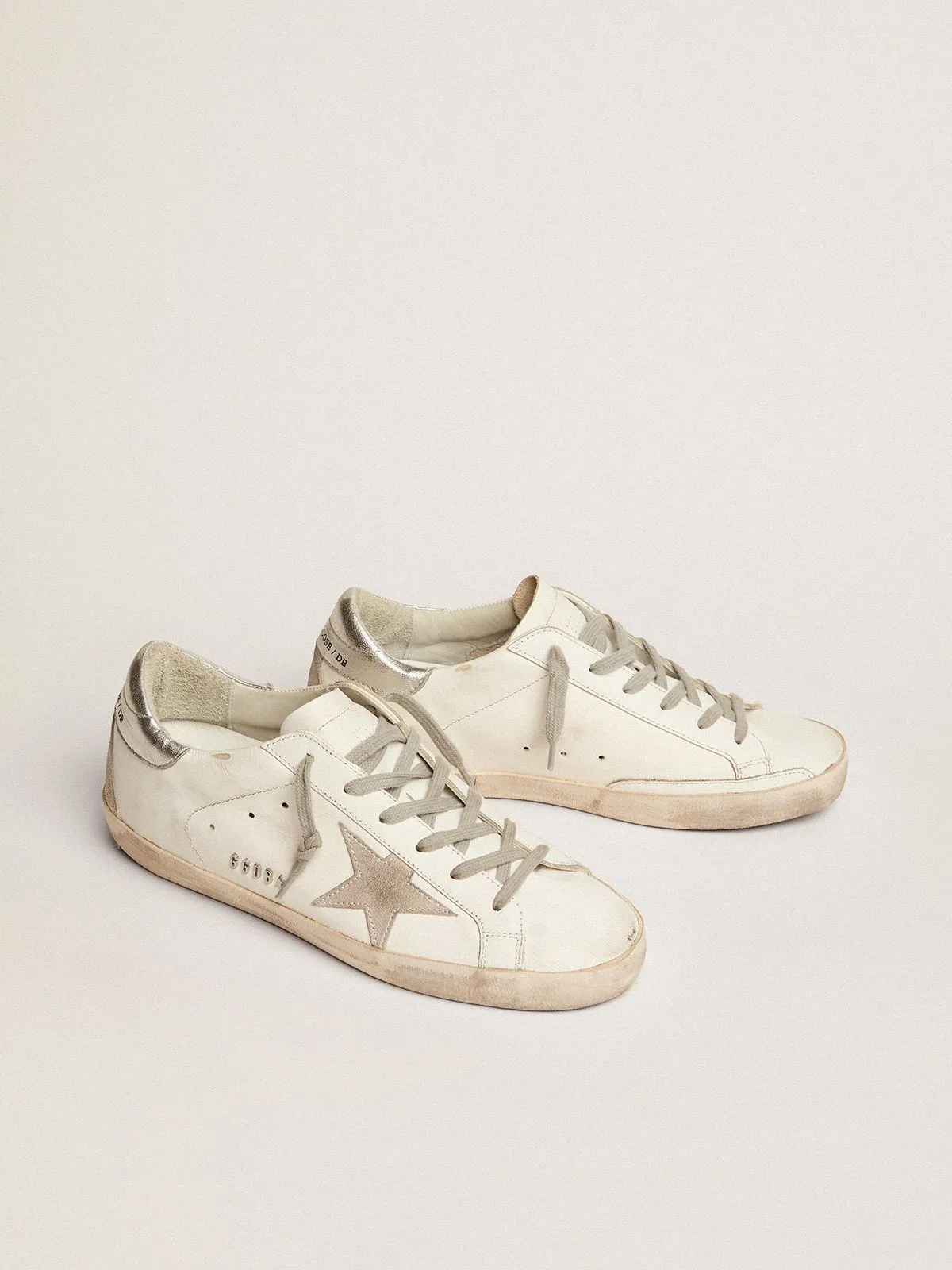 Super-Star sneakers with silver-coloured heel tab and metal stud lettering