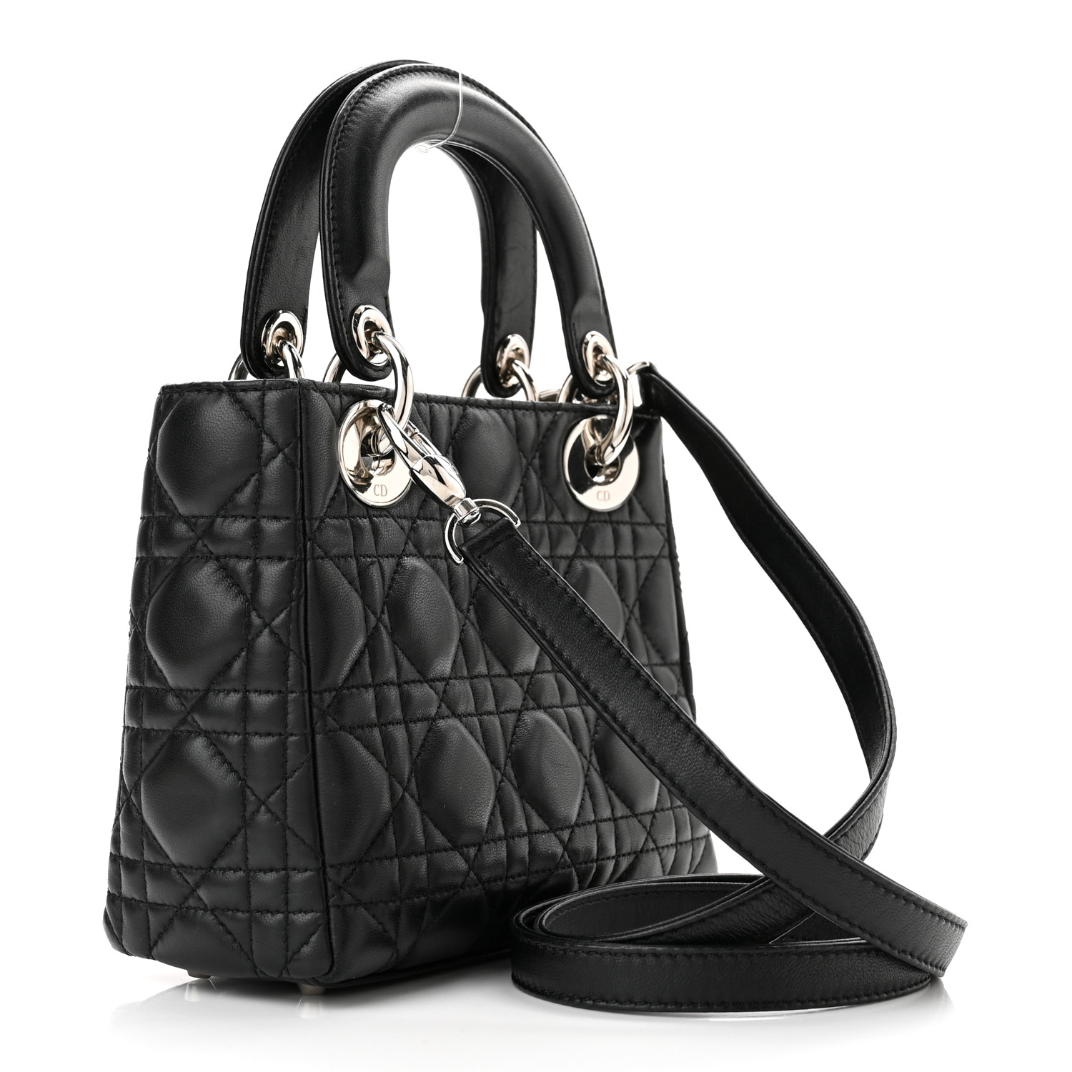 Lambskin Cannage Mini Lady Dior Black（6.5 x 6 x 3 in）