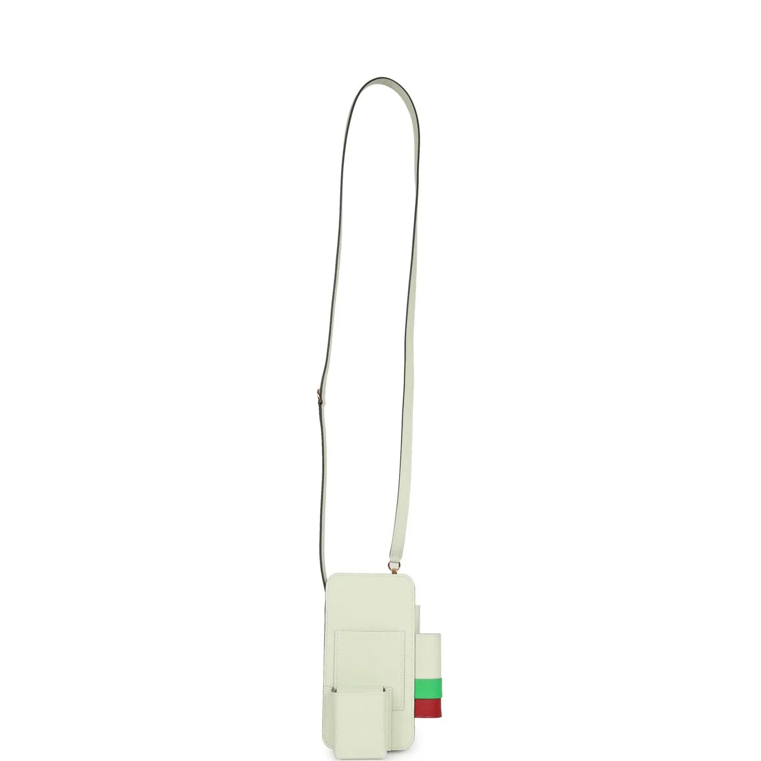 Hermes HermesWay Telephone Crossbody Vert Fizz, Vert Comics and Rubis Epsom Gold Hardware