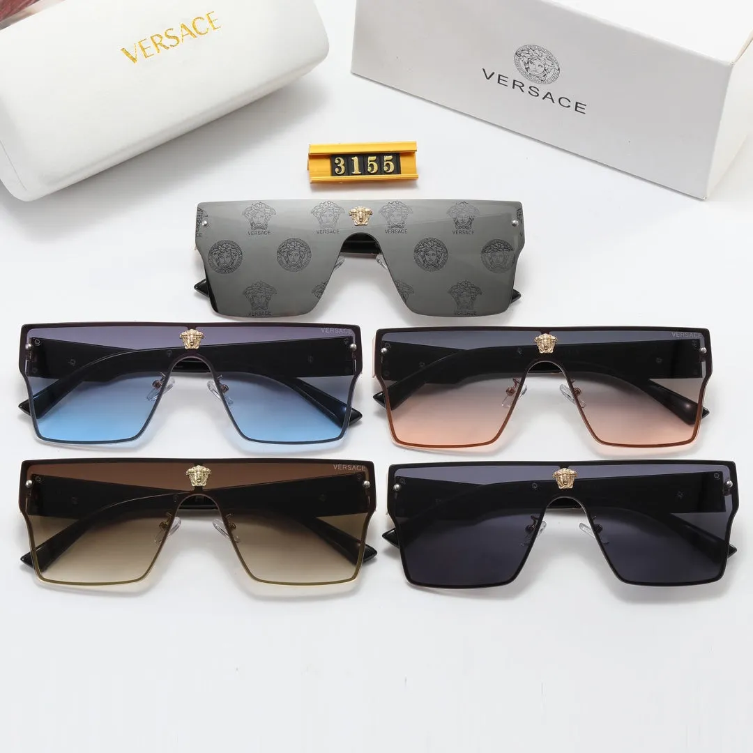 5 Color Fashion Square Inner Frame One-Piece Polarized Sunglasses