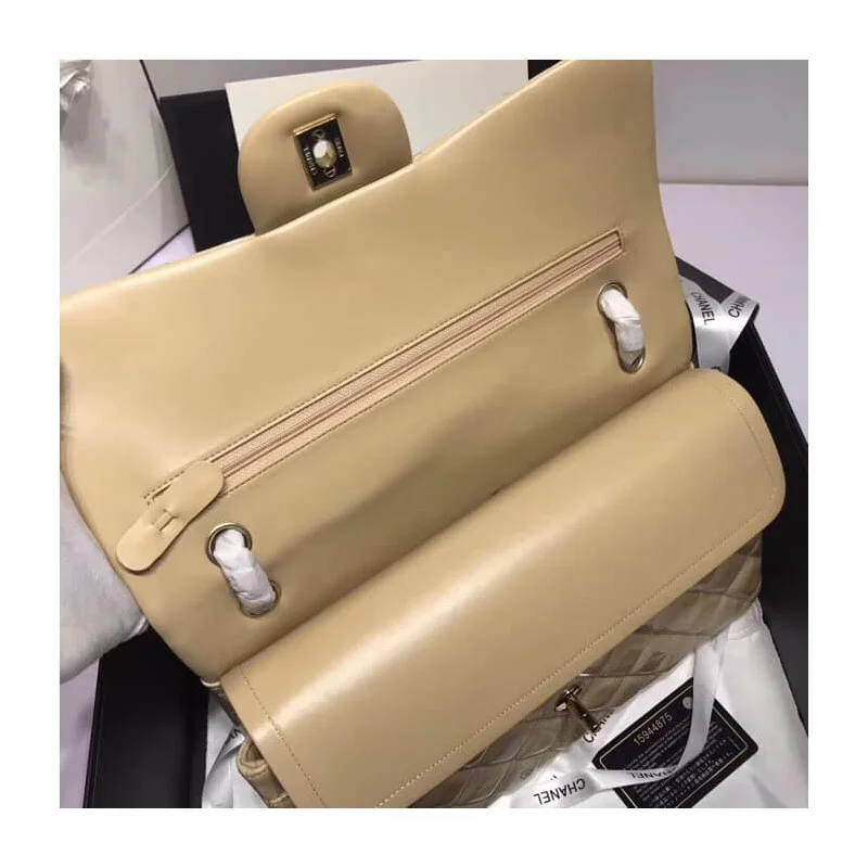 Chanel Pantent Leather 30Cm Class-Flap Bag A1113