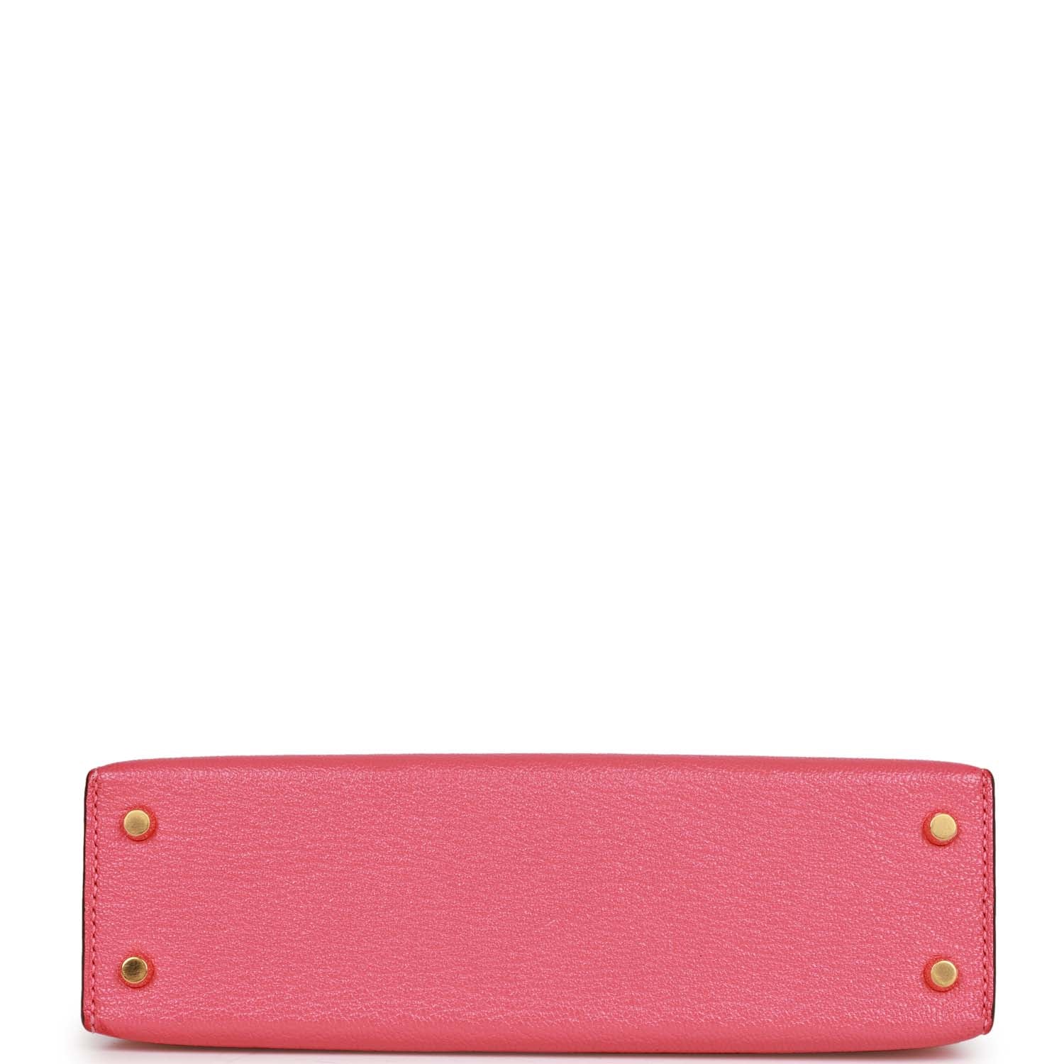 Pre-owned Hermes Kelly Sellier 20 Rose Lipstick Chèvre Gold Hardware