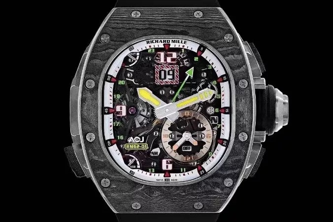 RM 62-01 Tourbillon Vibrating Alarm ACJ Black Bezel Black Rubber Strap RM62-01