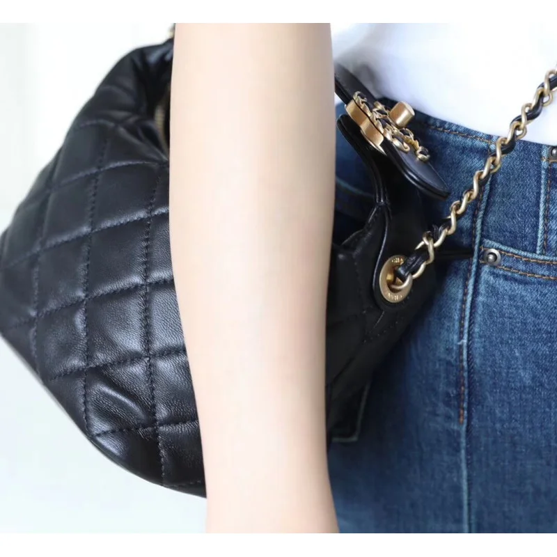 Chanel Small Lambskin Hobo Bag As1745
