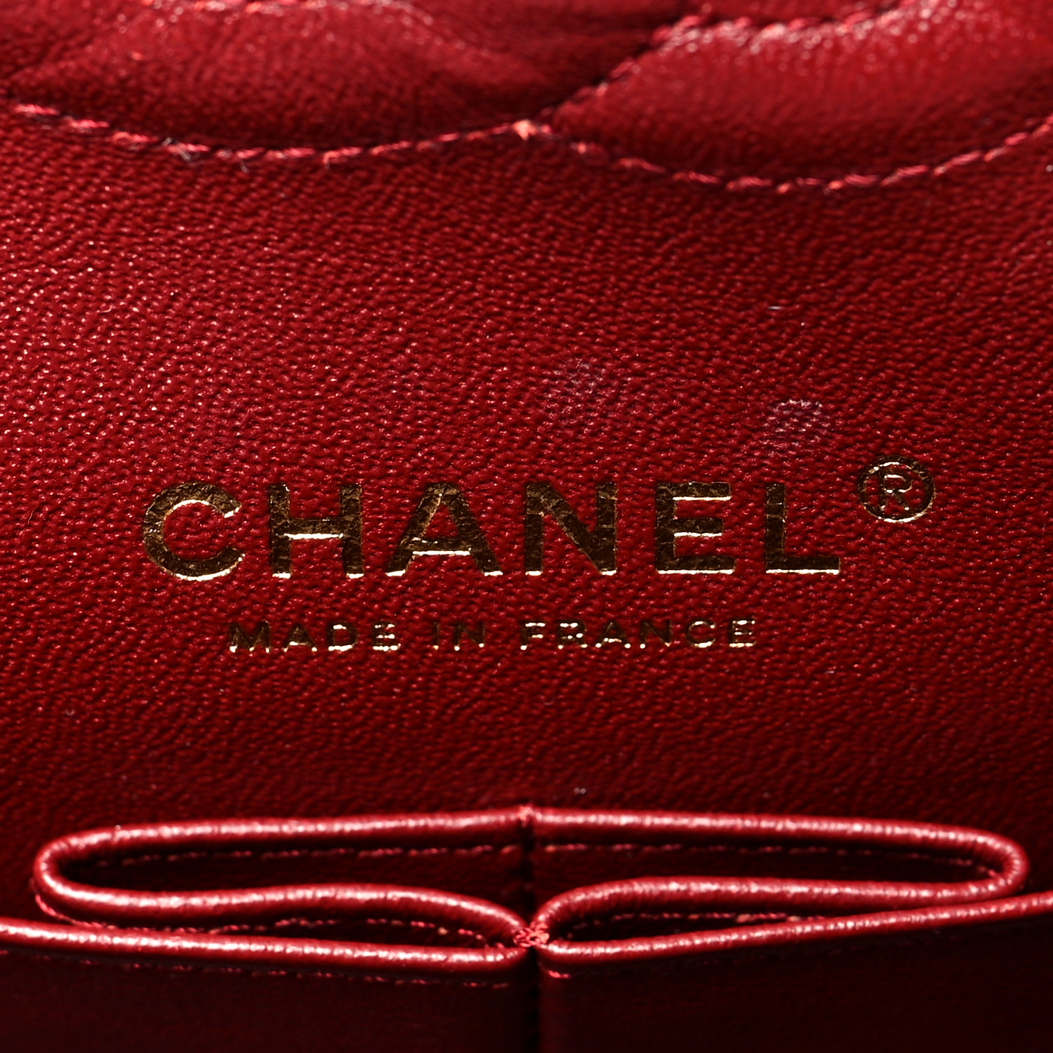 Caviar Quilted Medium Double Flap Red