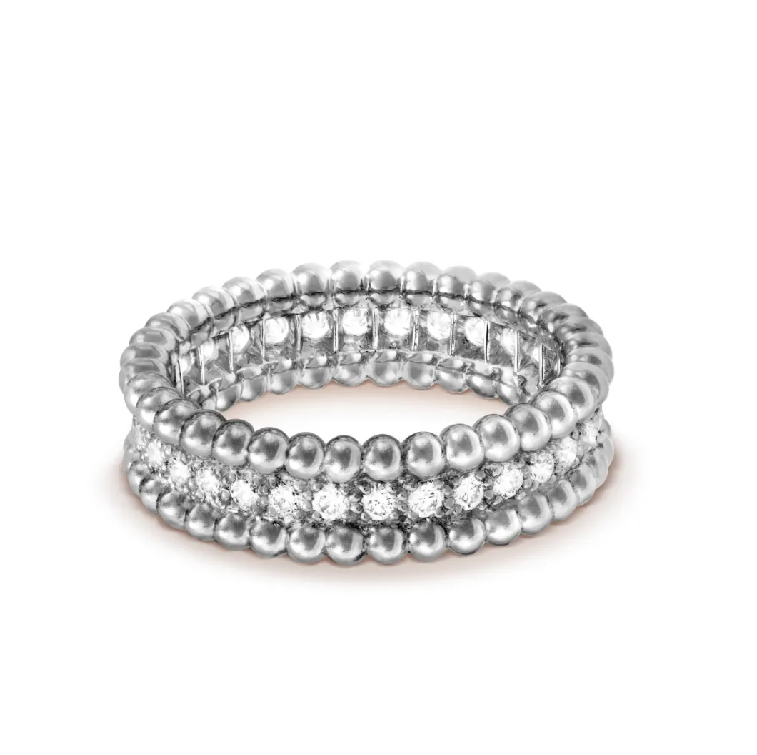 Perlée diamonds ring