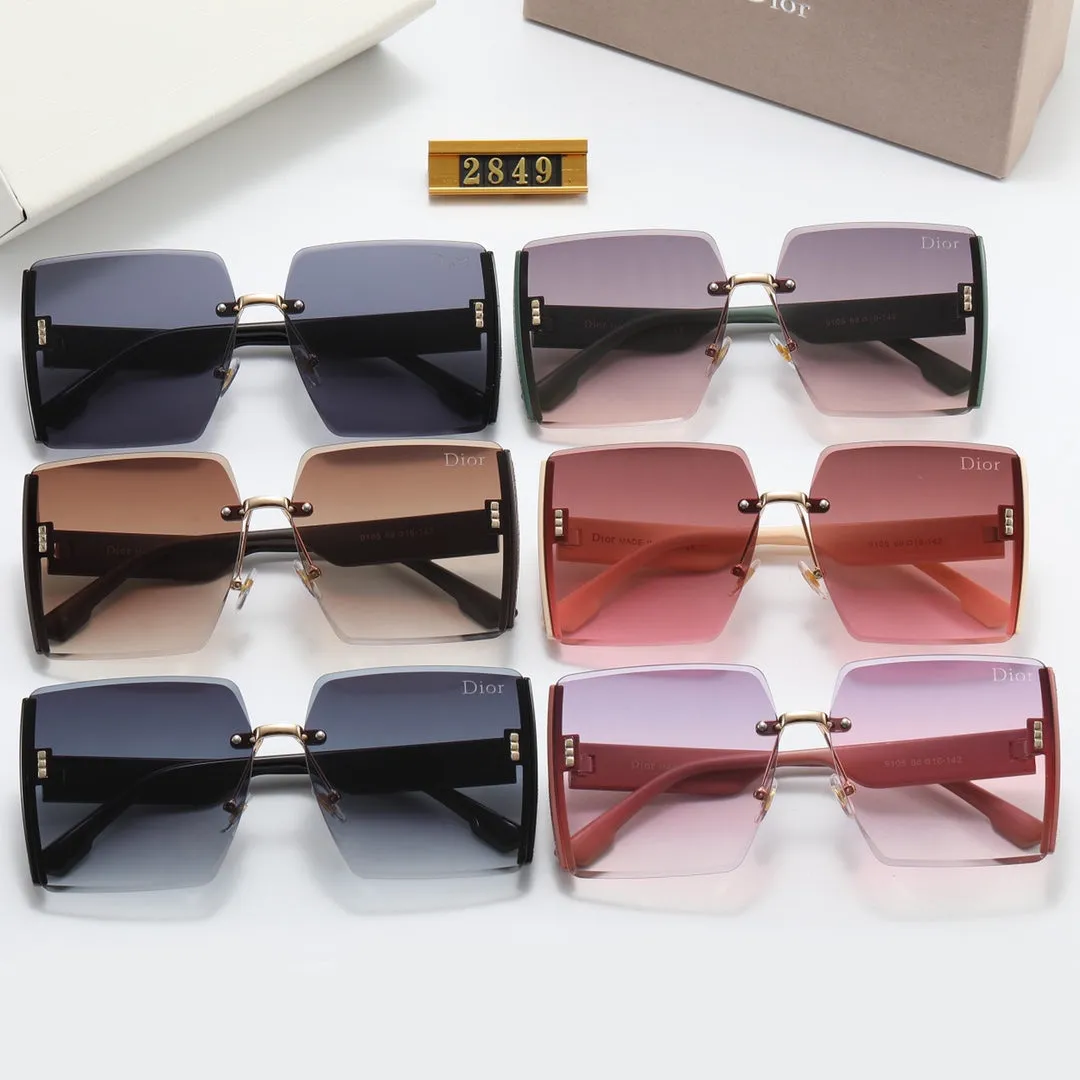 6 Colors Fashion Frameless Square Polarized Sunglasses