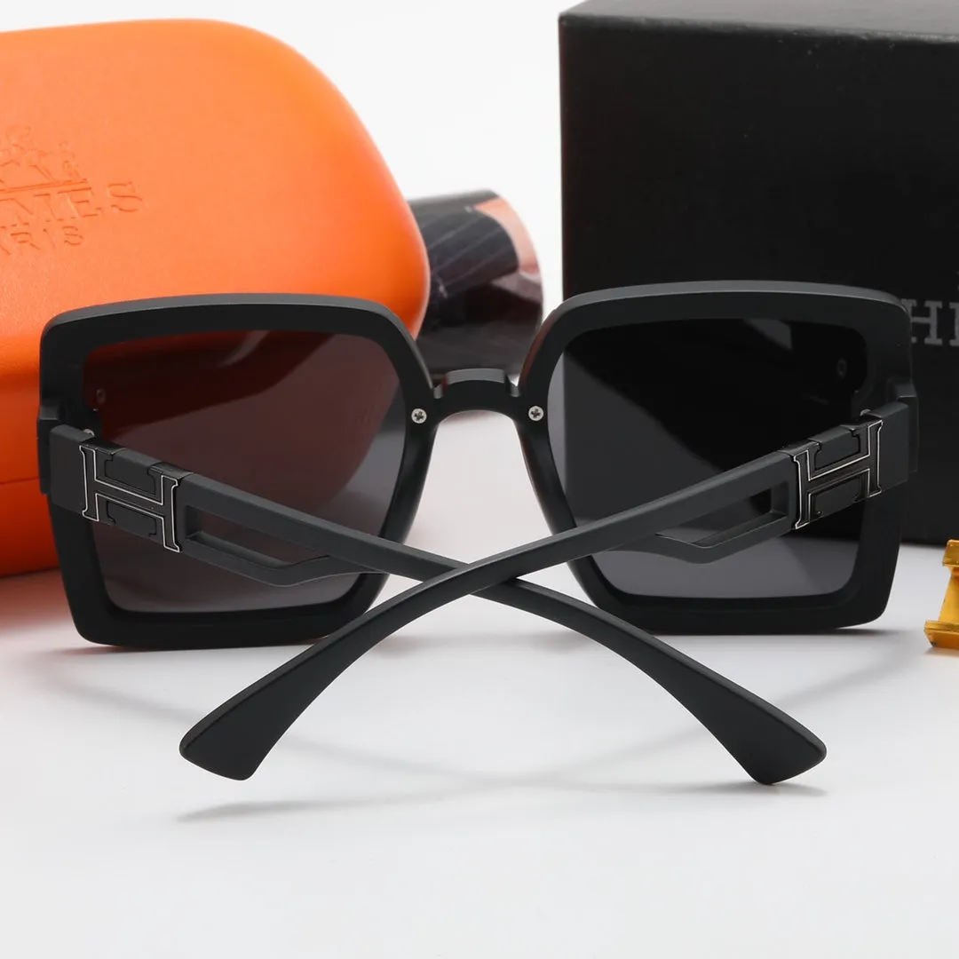 4 color fashion big H hollow temple polarized sunglasses