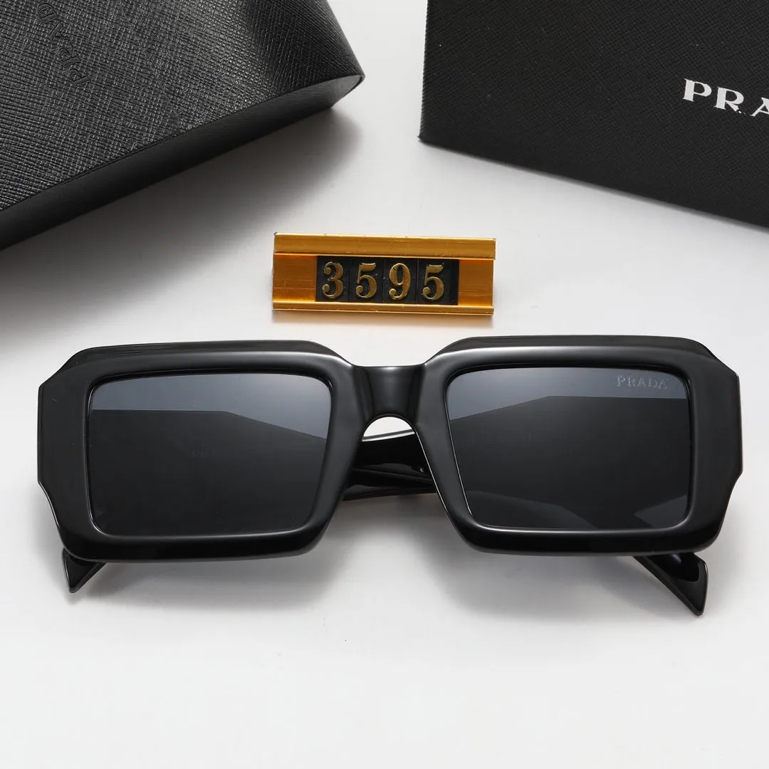 5-color fashion PRA triangle letter temple polarized sunglasses