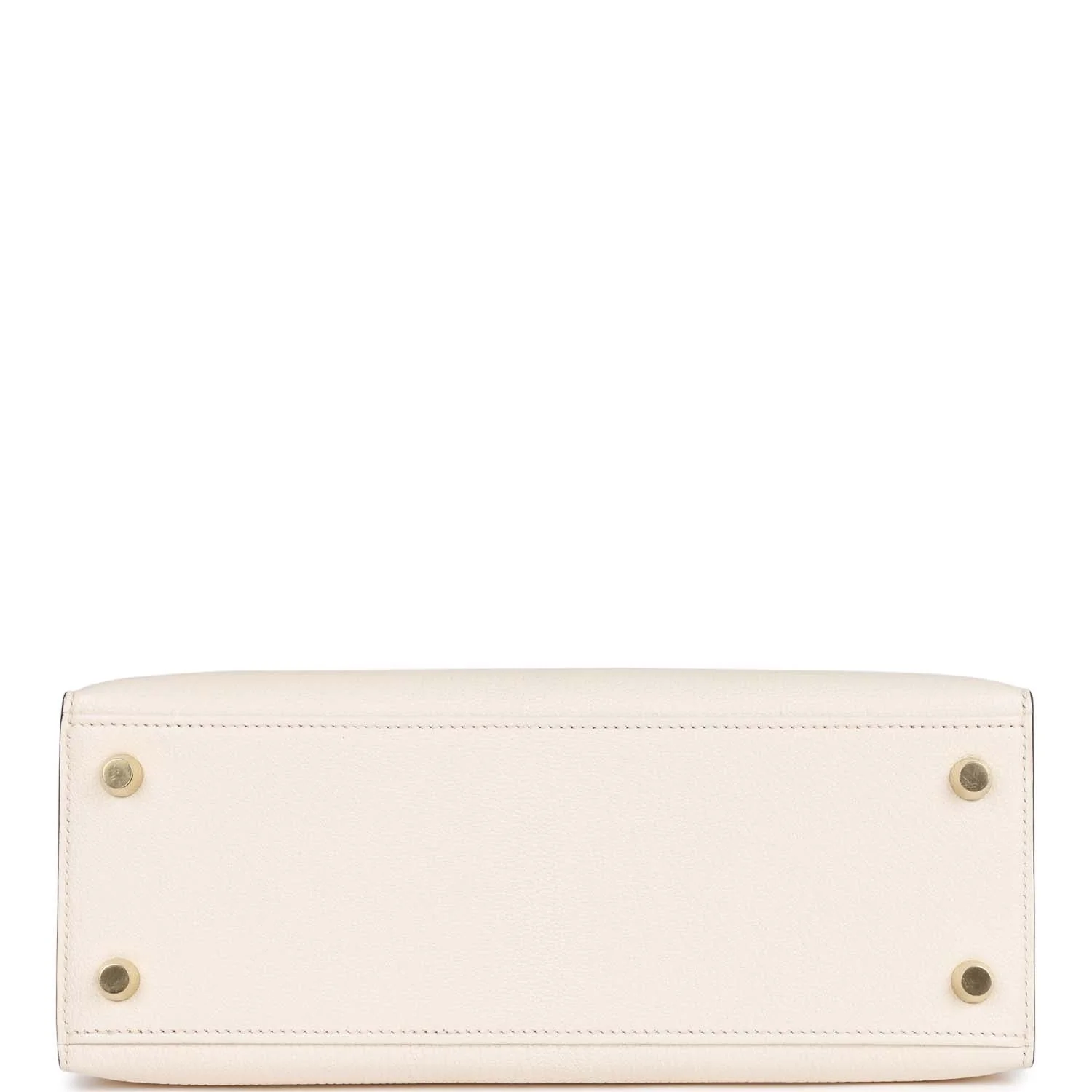 Hermes Special Order (HSS) Kelly Sellier 25 Nata Verso Chevre Brushed Gold Hardware