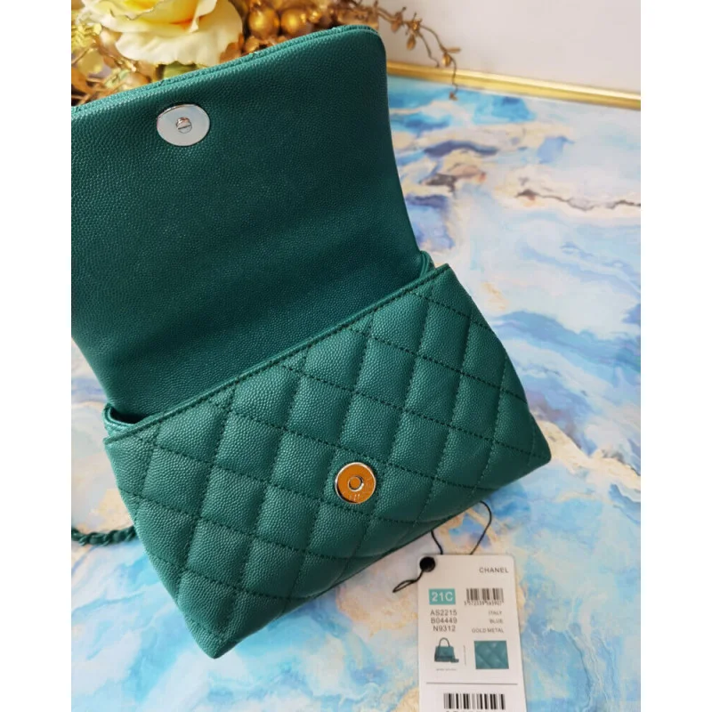 Chanel Mini Coco Handle Ultra Matte Bag In Grained Calfskin As2215