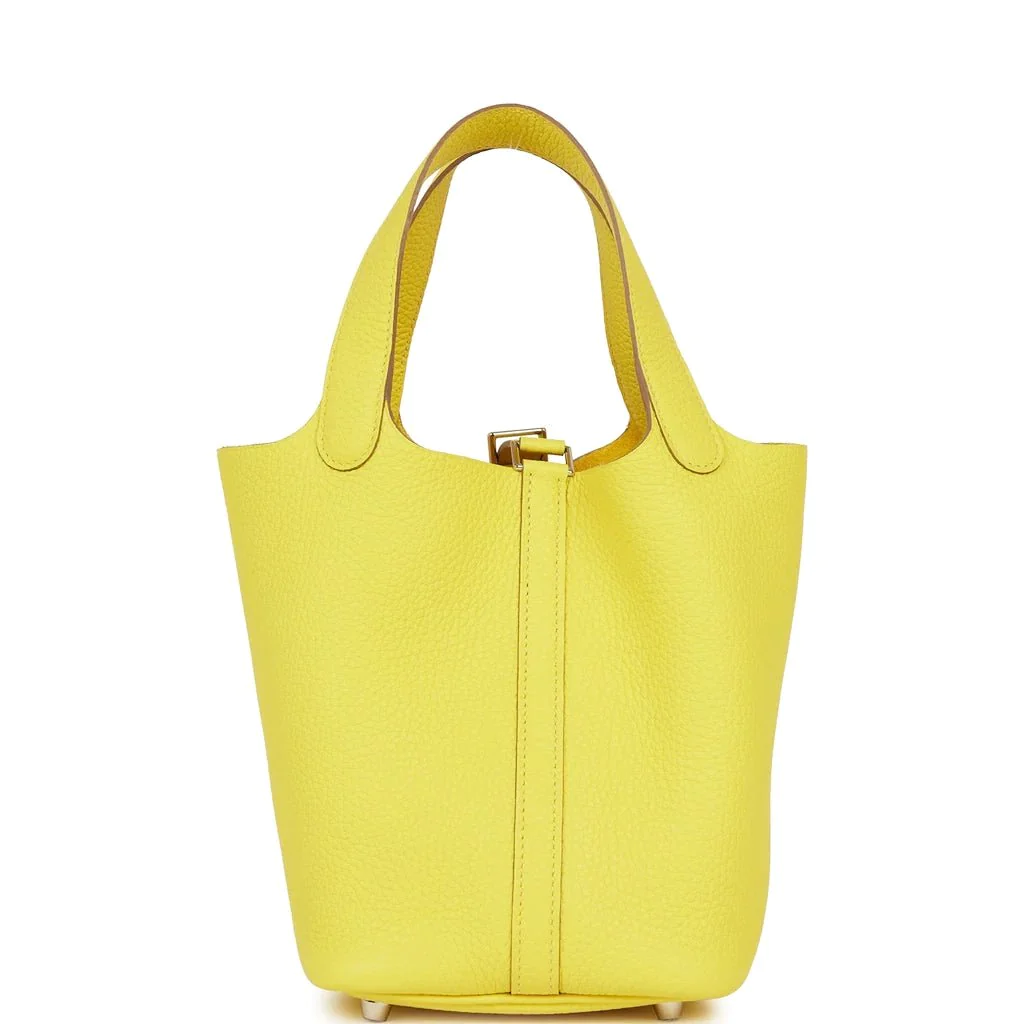 Hermes Picotin Lock 18 Lime Clemence Palladium Hardware