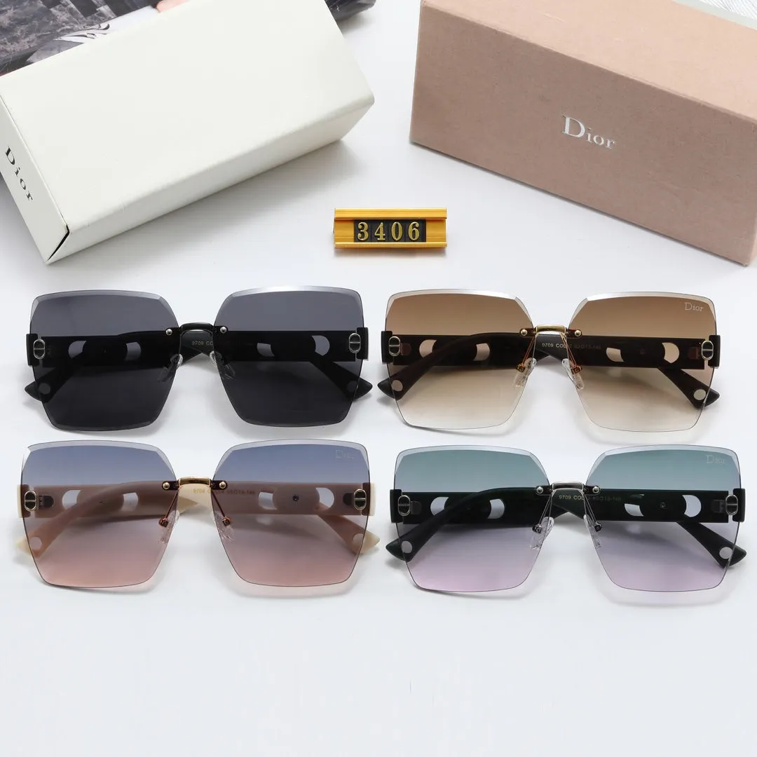 4 colors rimless pull mirror leg polarized sunglasses
