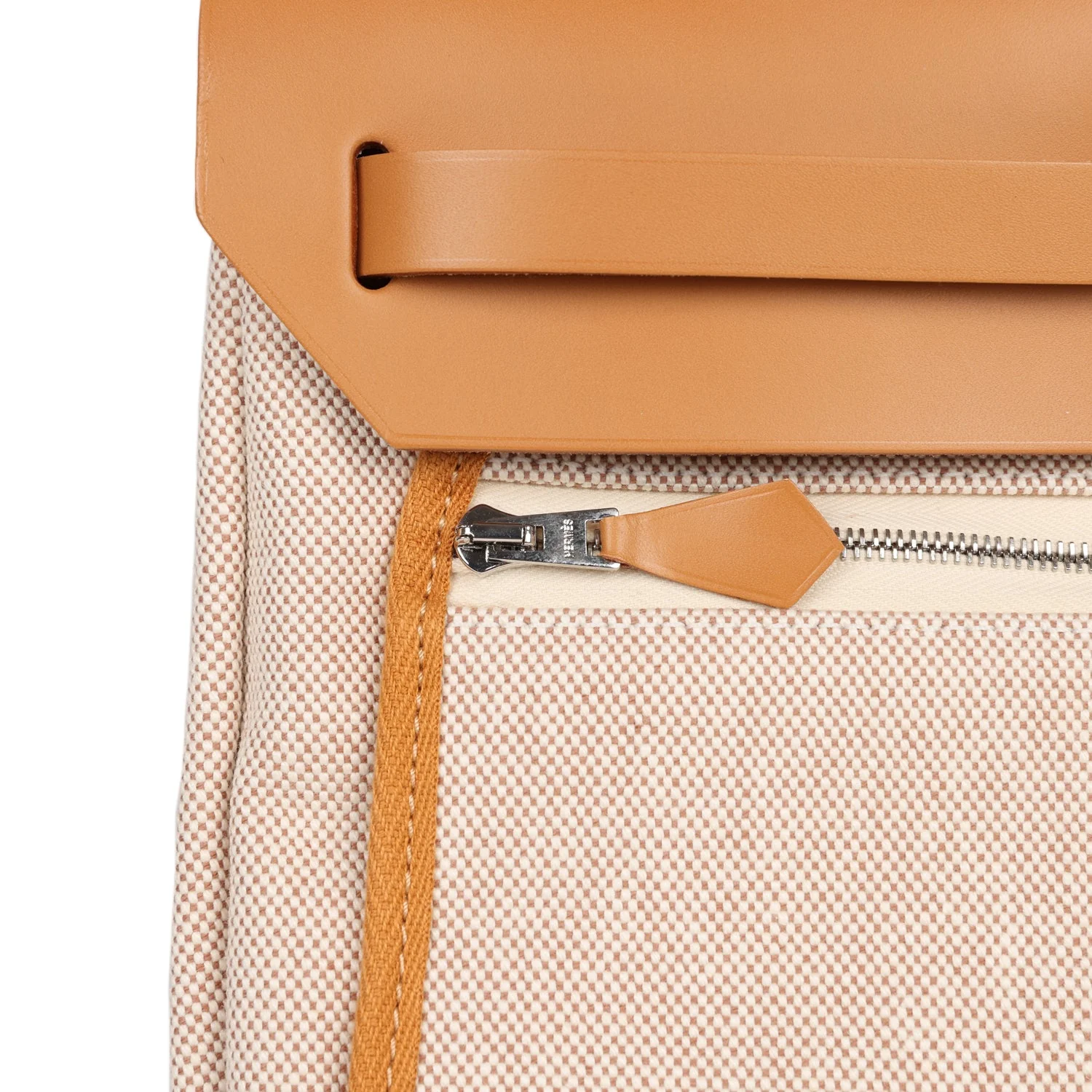 Hermes Herbag Zip PM 31 Brides de Gala Toile H Berline Natural Sable Palladium Hardware