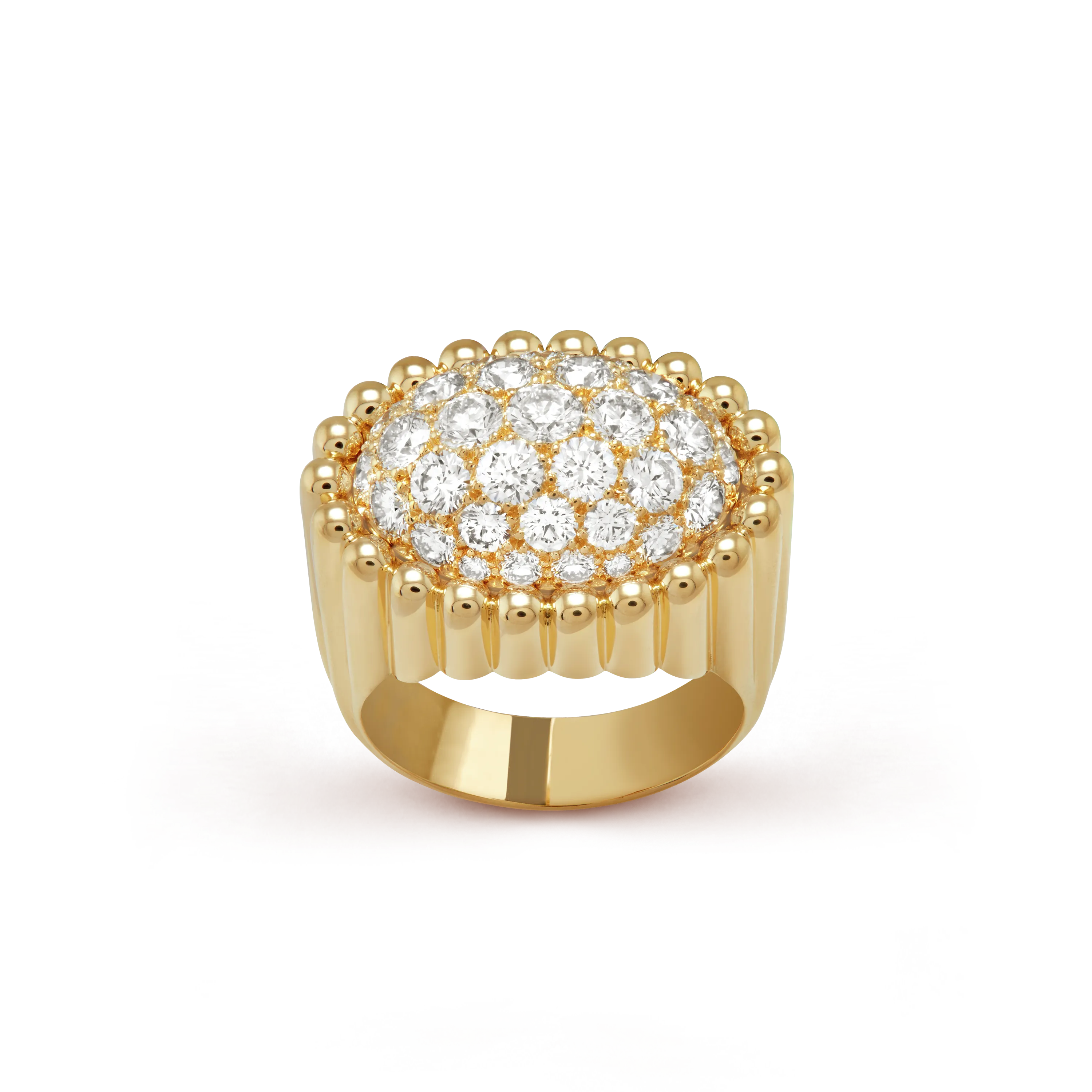 Perlée diamonds pavé ring
